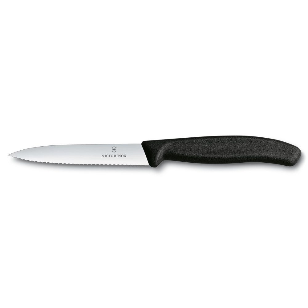 Victorinox Gemüsemesser Victorinox schwarz Swiss Gemüsemesser, 10cm Classic Klinge