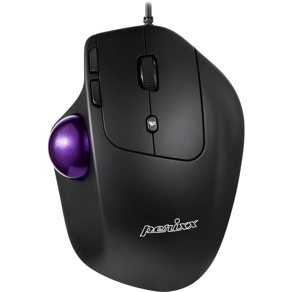 Perixx Kabelgebundene 34-mm-Trackball-USB-Maus mit einstellbarem 11447 Mäuse (mit Trackball)