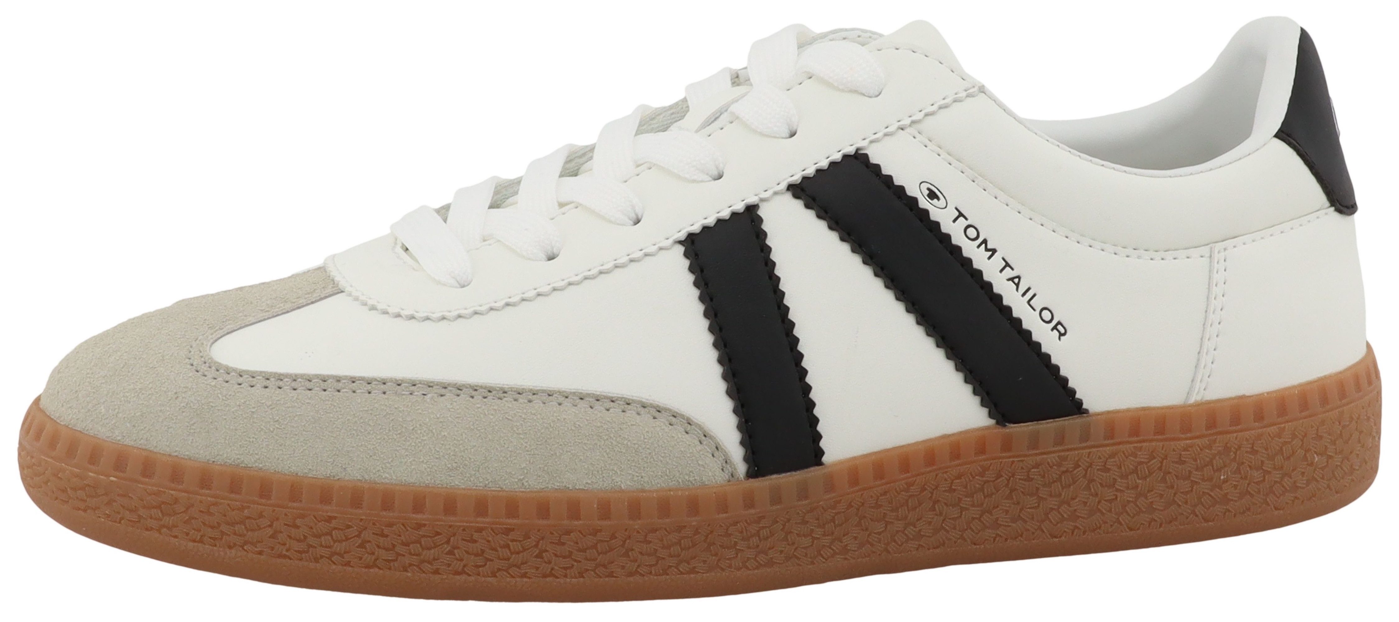 TOM TAILOR Kauthar Sneaker Freizeitschuh, Halbschuh, Schnürschuh mit Kontrastbesatz