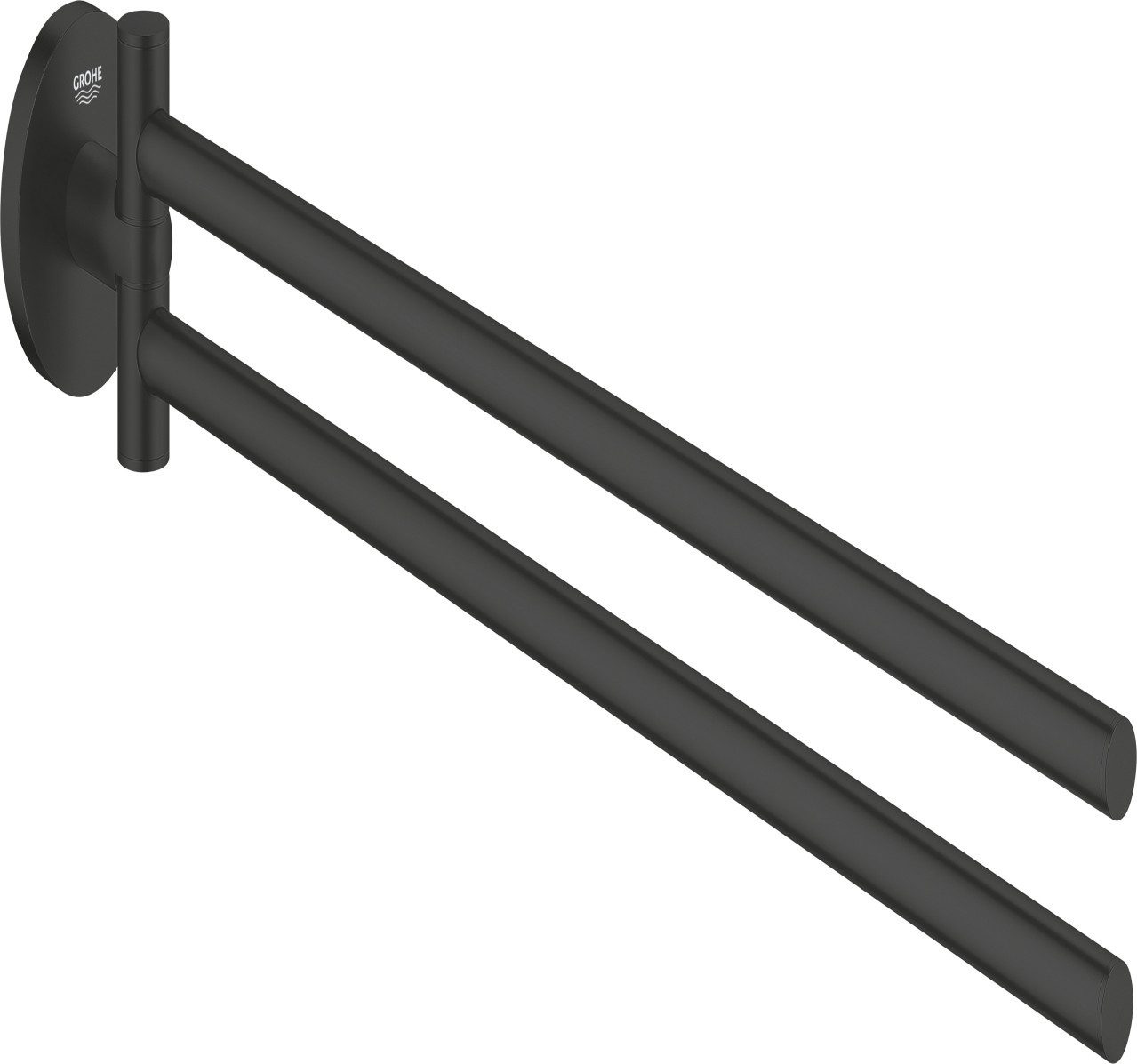 Grohe Doppelhandtuchhalter Grohe Start Handtuchhalter matt black schwenkbar