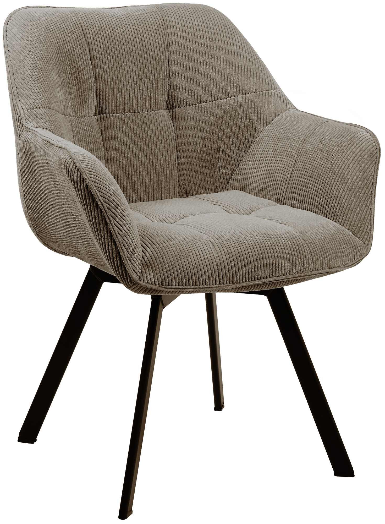 CLP Esszimmerstuhl Jordi, mit Cord-Bezug und Metallgestell günstig online kaufen