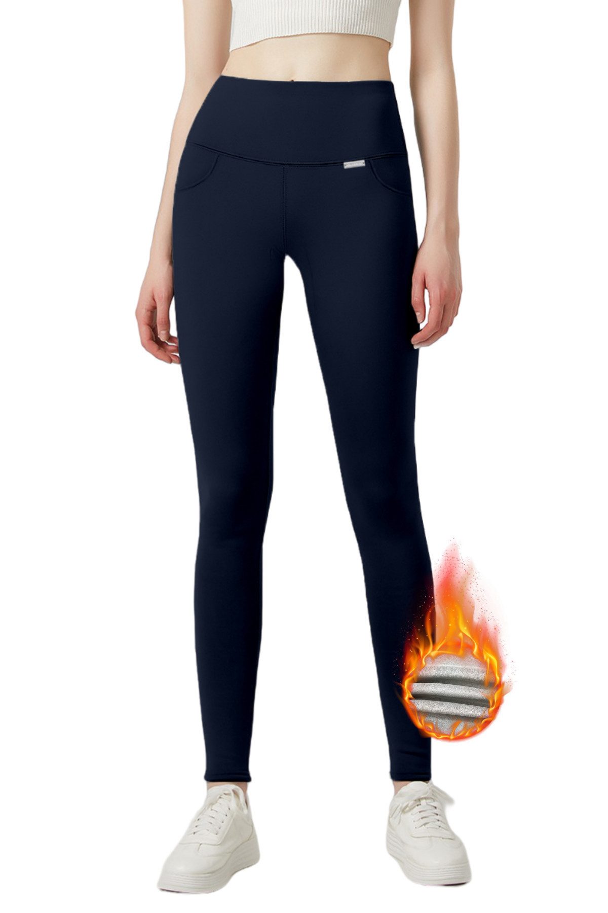 Jepo Leggings Elastische Damenhose Thermoleggings warm günstig online kaufen