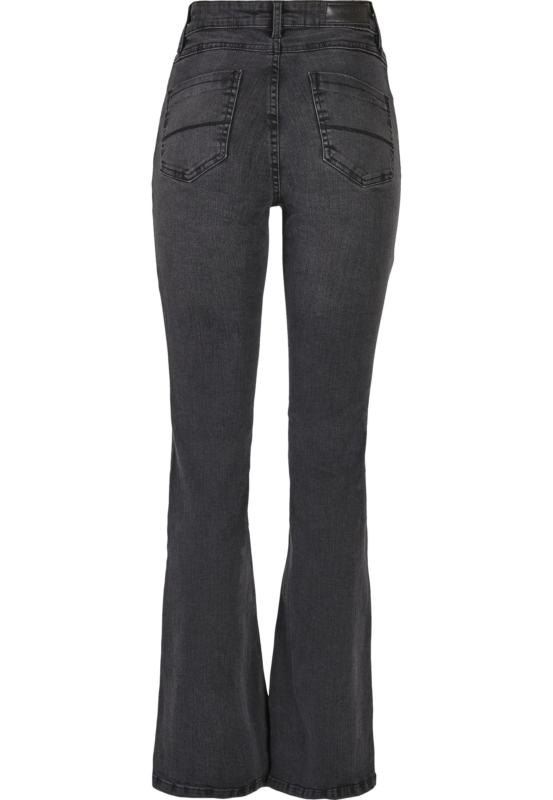 URBAN CLASSICS Bequeme Jeans Urban Classics Damen Ladies High Waist Flared Denim Pants (1-tlg)