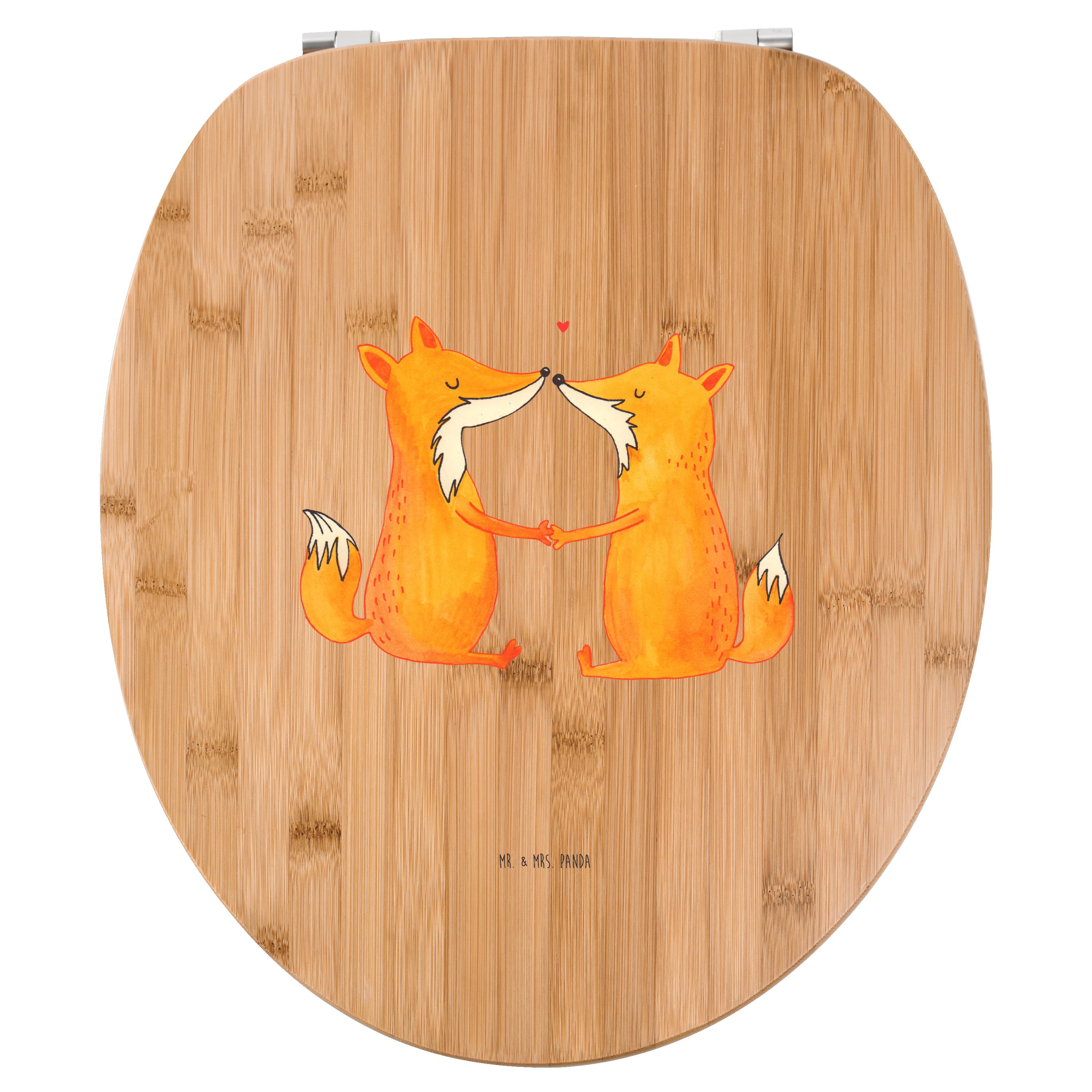 Mr. & Mrs. Panda WC-Sitz Füchse Liebe, Toilettendeckel, Transparent, Liebe, WC Sitz, WC-Sitz, (Packung), motiv wc sitz Mr. & Mrs. Panda dekor wc sitz