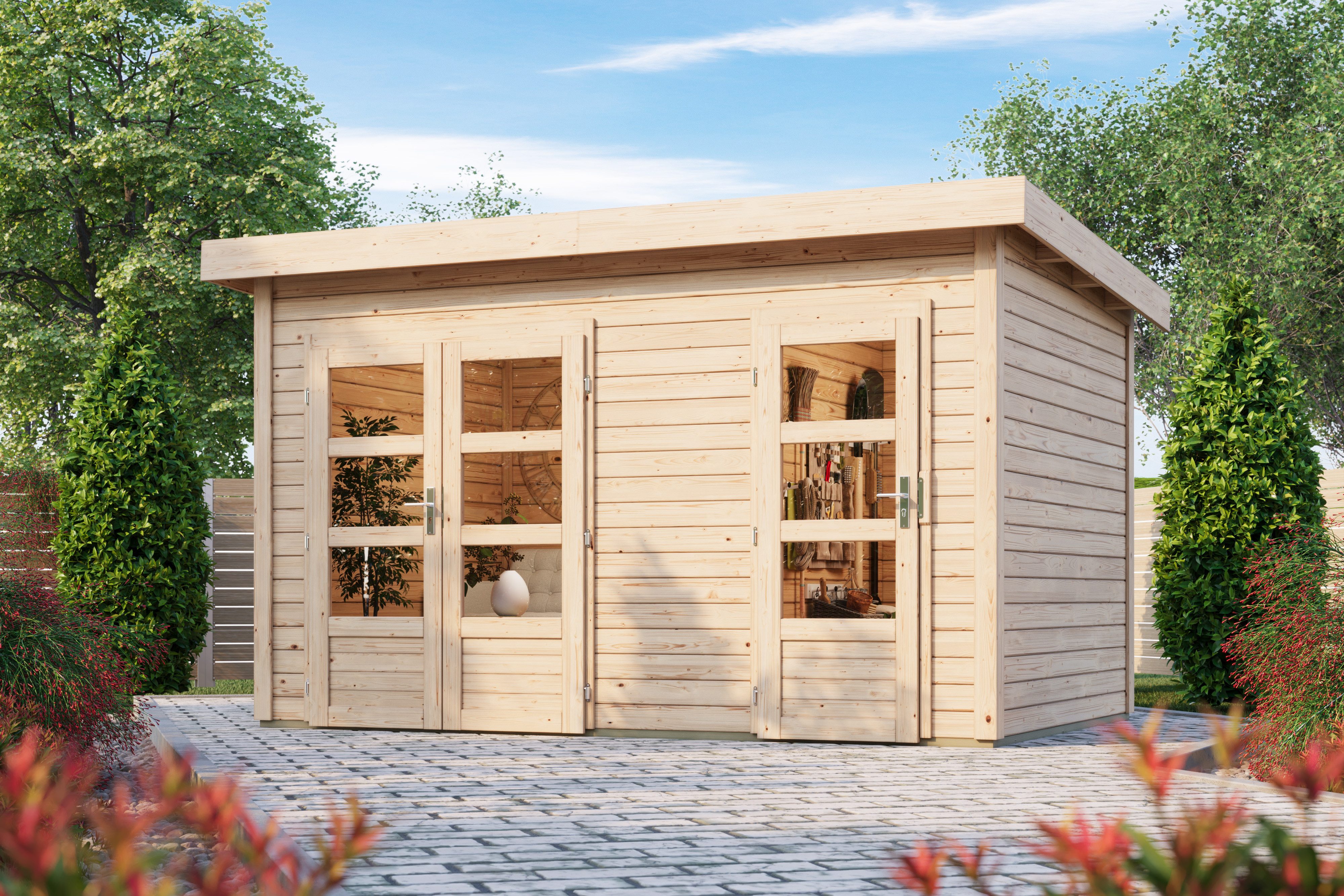 KONIFERA Gartenhaus Wega, BxT: 364x244 cm