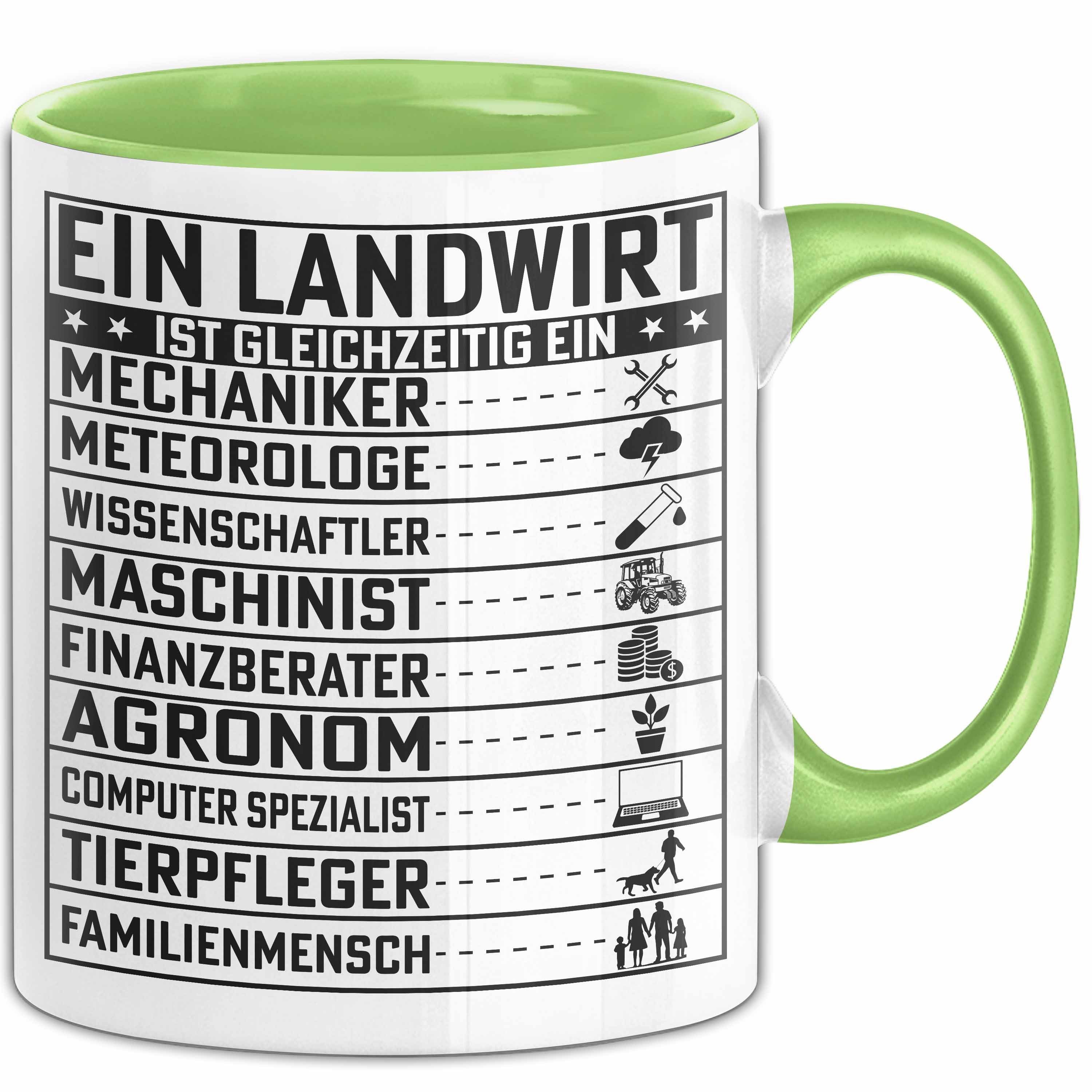 Trendation Tasse Landwirt Geschenk Tasse Lustiger Spruch Geschenkidee