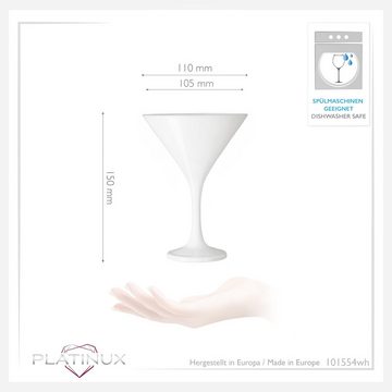 PLATINUX Cocktailglas Weiße Martini Gläser, Glas, 150ml Set Cocktailgläser Bargläser Martini Glas Cocktailspitz