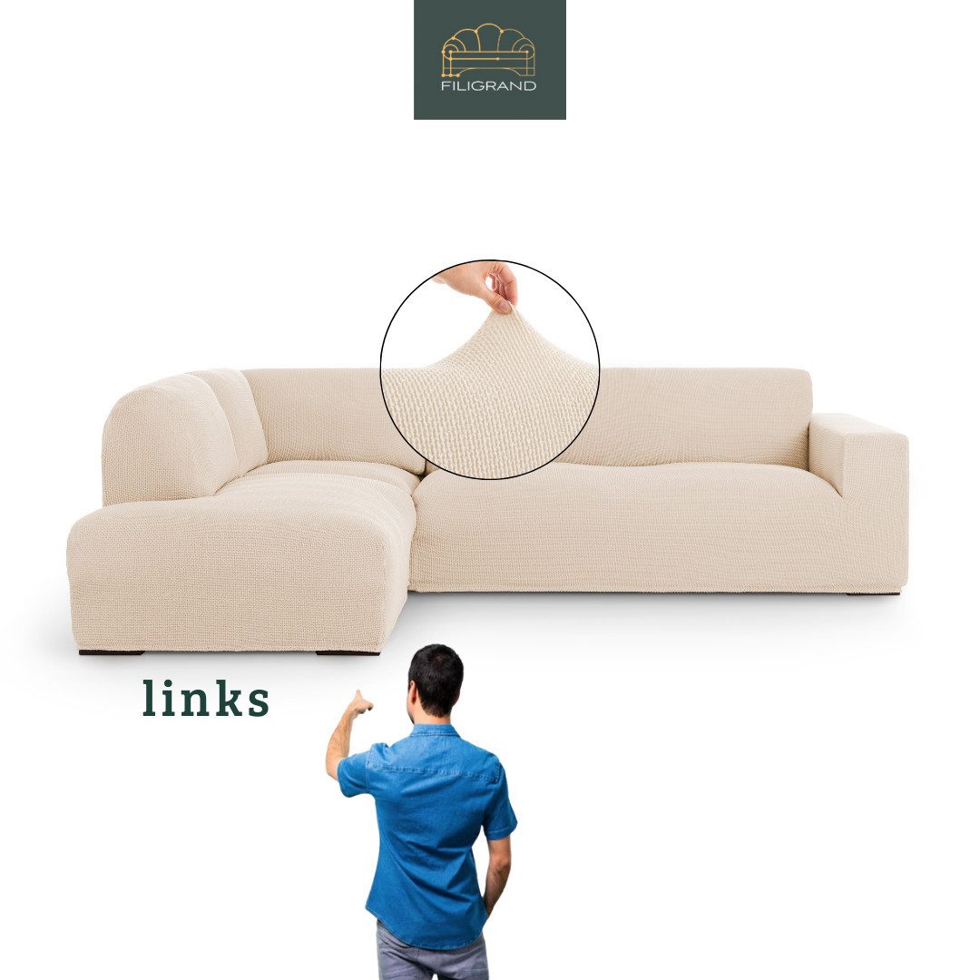 Belmarti Ecksofahusse Bezug für Ecksofa mit Halbinsel rechts/links, elastis günstig online kaufen