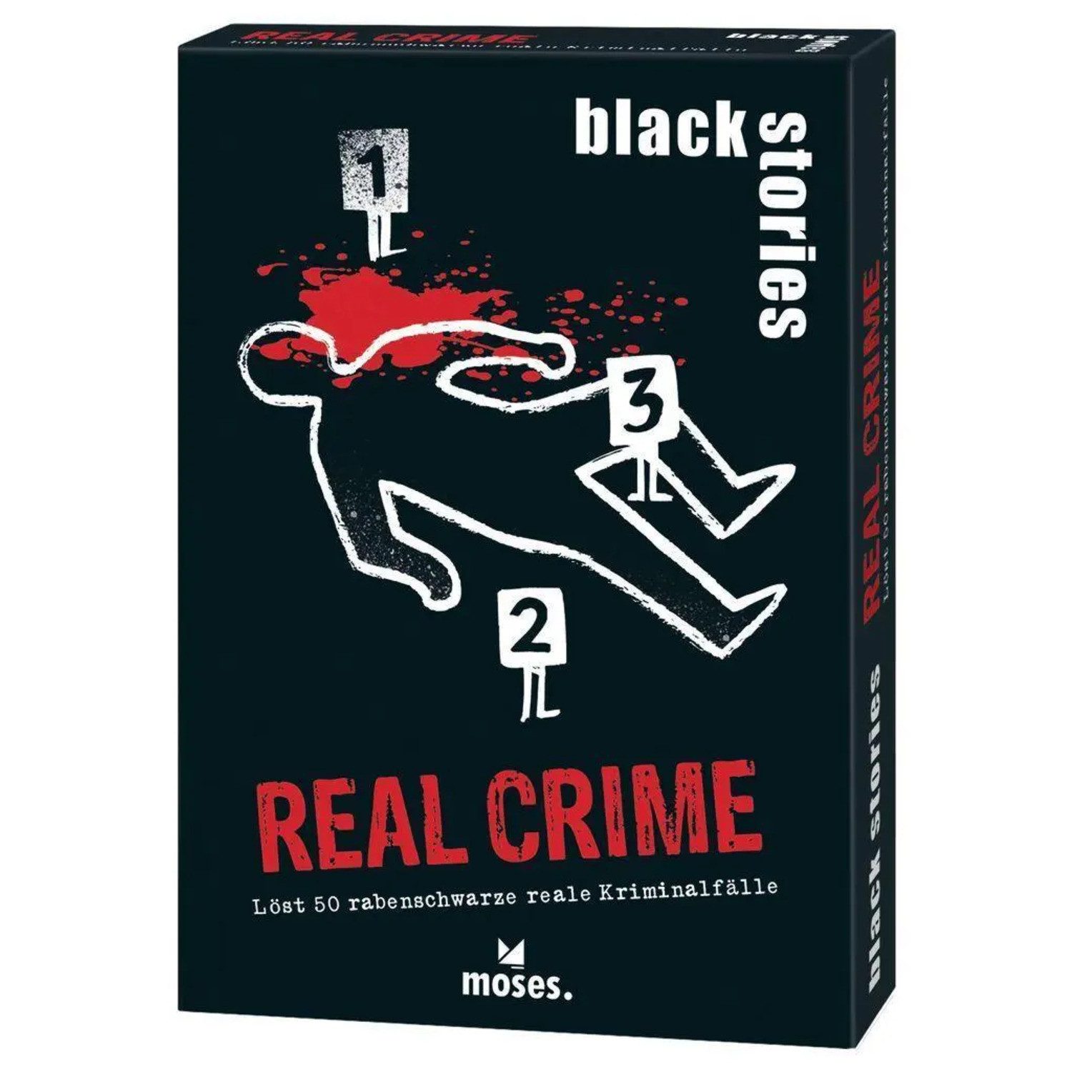Moses. Verlag Spiel black stories Real Crime