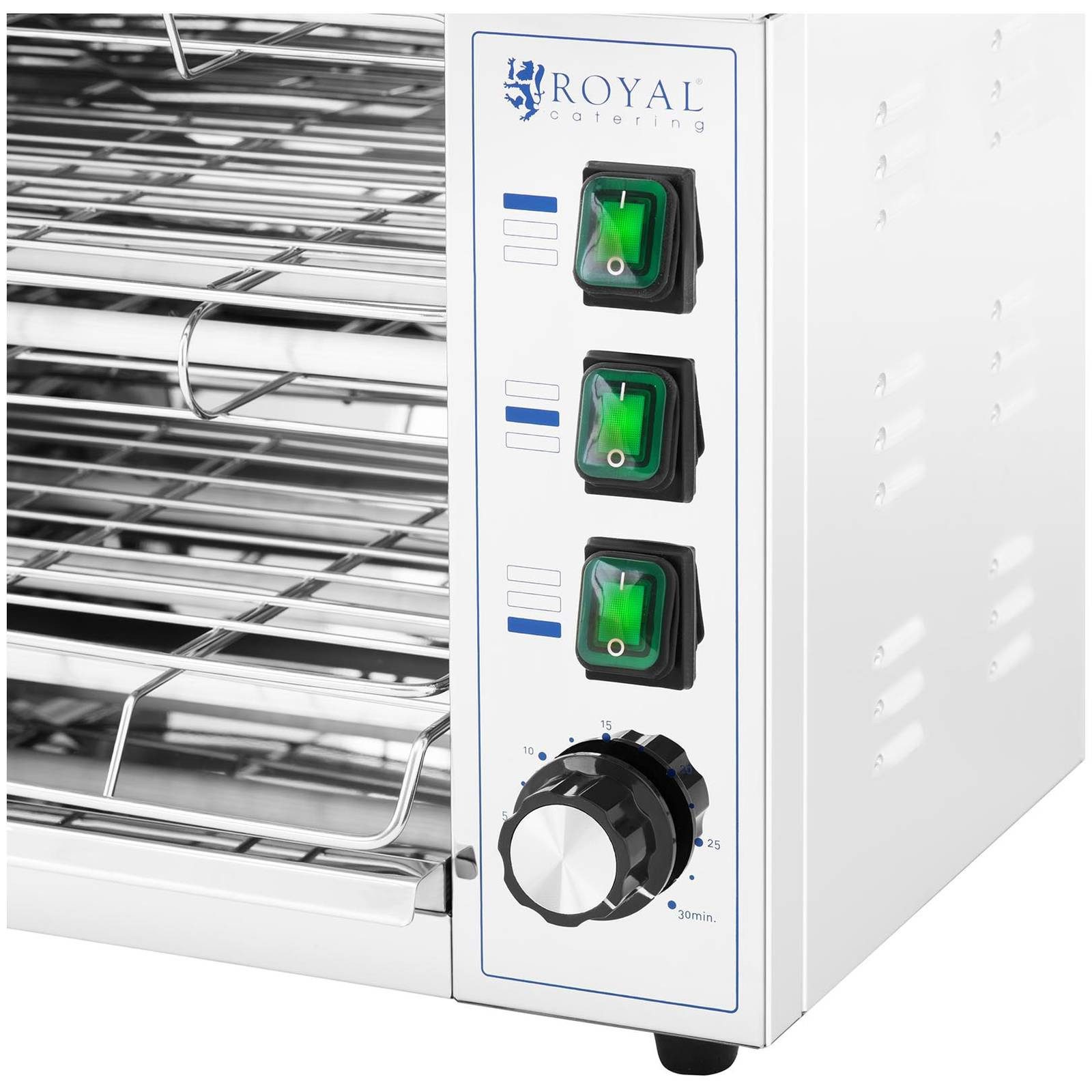 Royal Catering Elektrogrill Salamander Grill Toaster 50 - 300°C Überbackgerät Timer Küche Gastro, 3150 W