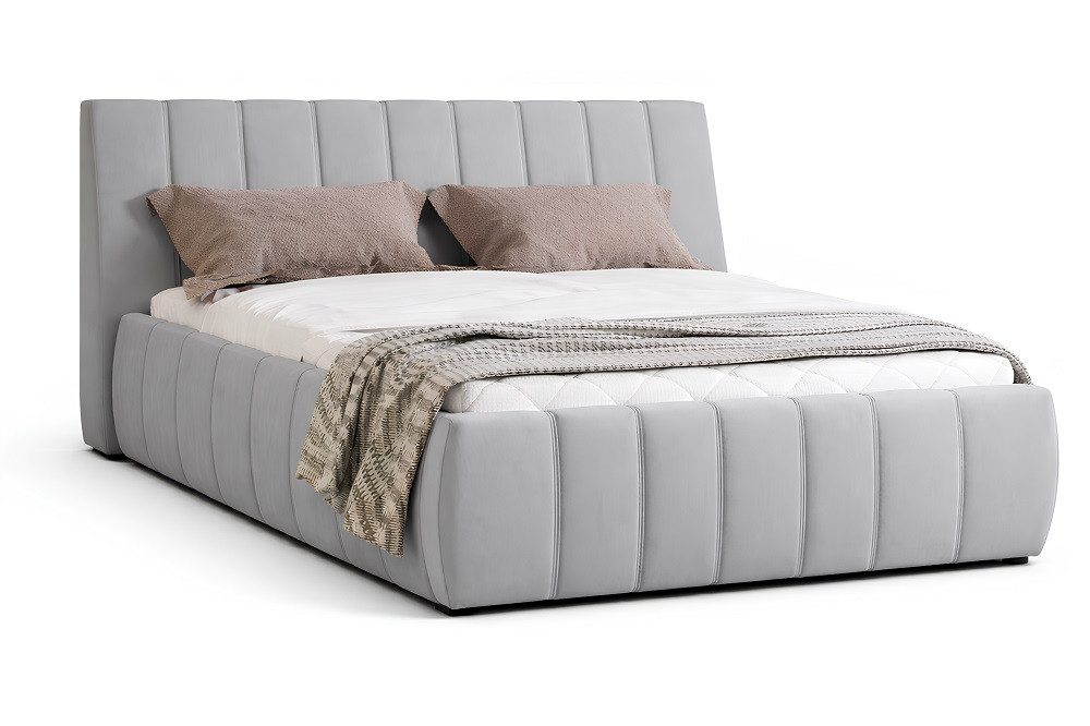 JVmoebel Polsterbett Modernes Polsterbett 180x200cm mit Bettkasten Luxus Design Sofort (Bett), Made in Europa