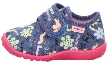 Superfit SPOTTY WMS: Mittel Hausschuh Klettschuh, Kindergarten Schuhe mit Klettriegel