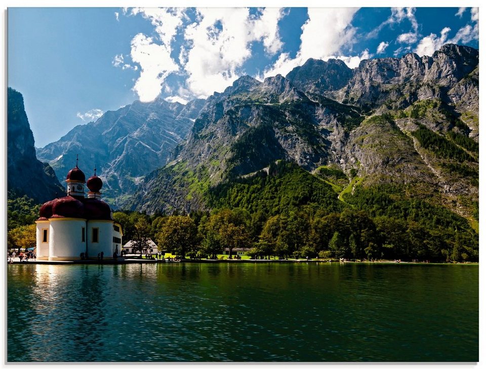 Artland Glasbild St. Bartholomä (Königssee), Berge (1 St), in verschiedenen  Größen