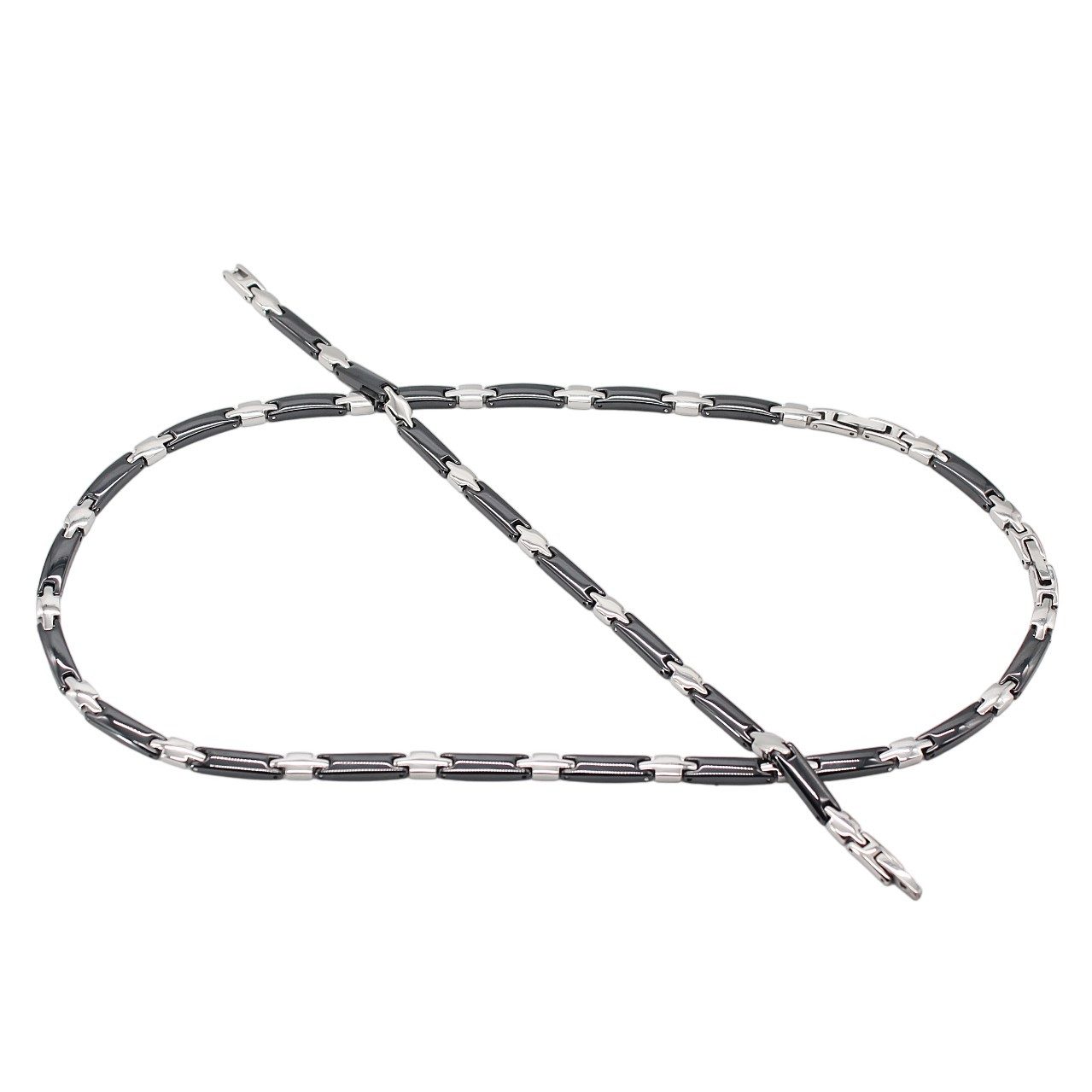 ELLAWIL Edelstahlketten-Set Halskette Armband aus schwarzer günstig online kaufen