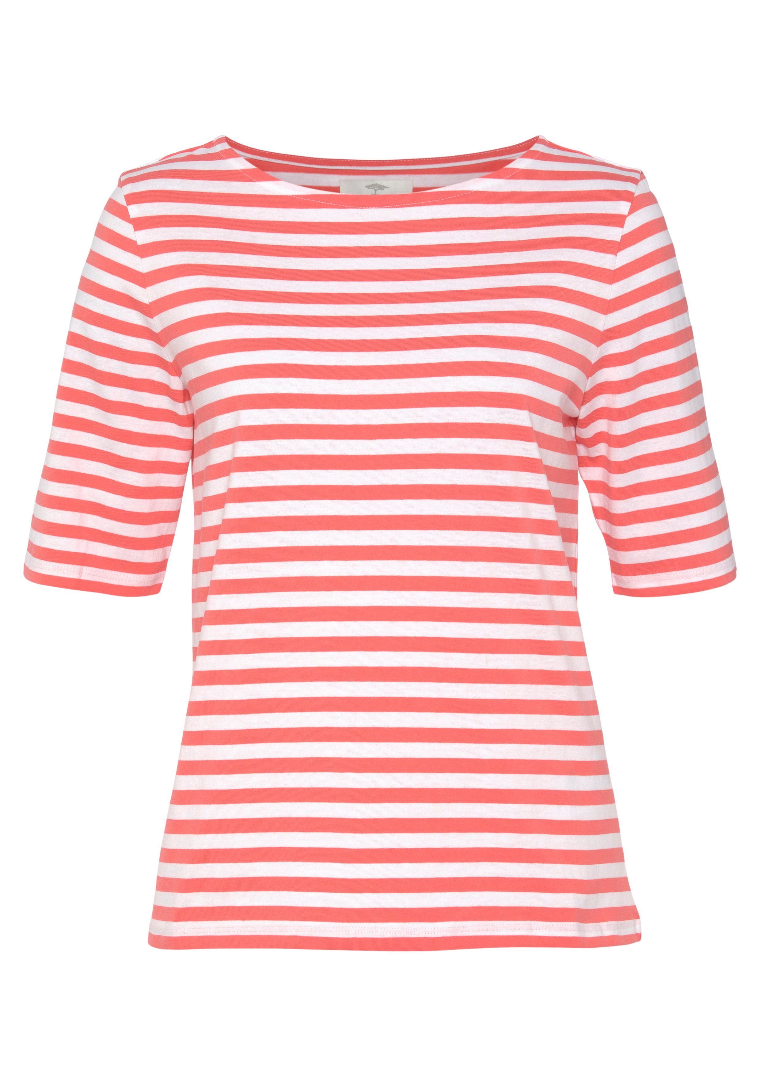 coral Streifenmuster T-Shirt FYNCH-HATTON mit