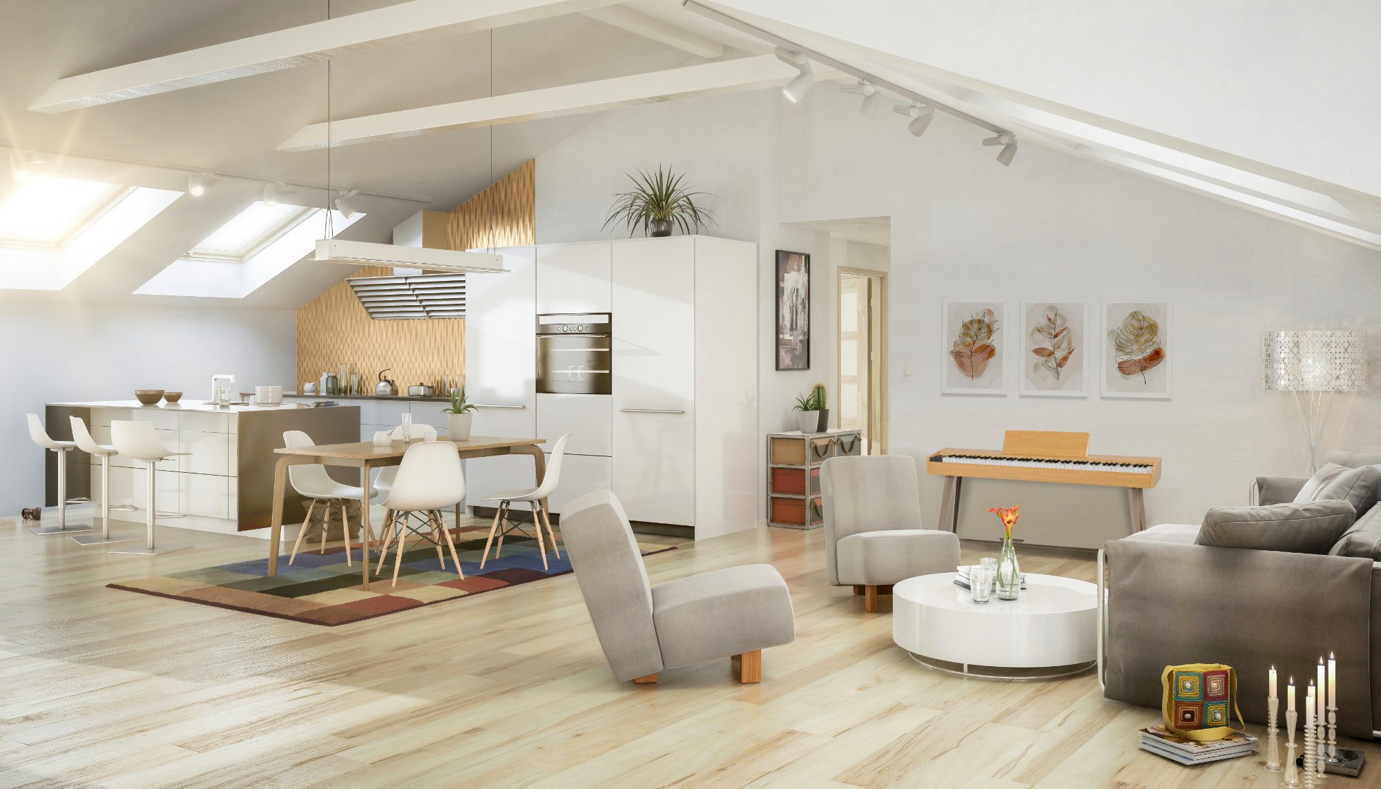 McGrey Digitalpiano DP-17 Design Piano mit 600 Begleitrhythmen & 128 Klängen, 88 gewichtete Tasten mit Hammermechanik und Anschlagdynamik