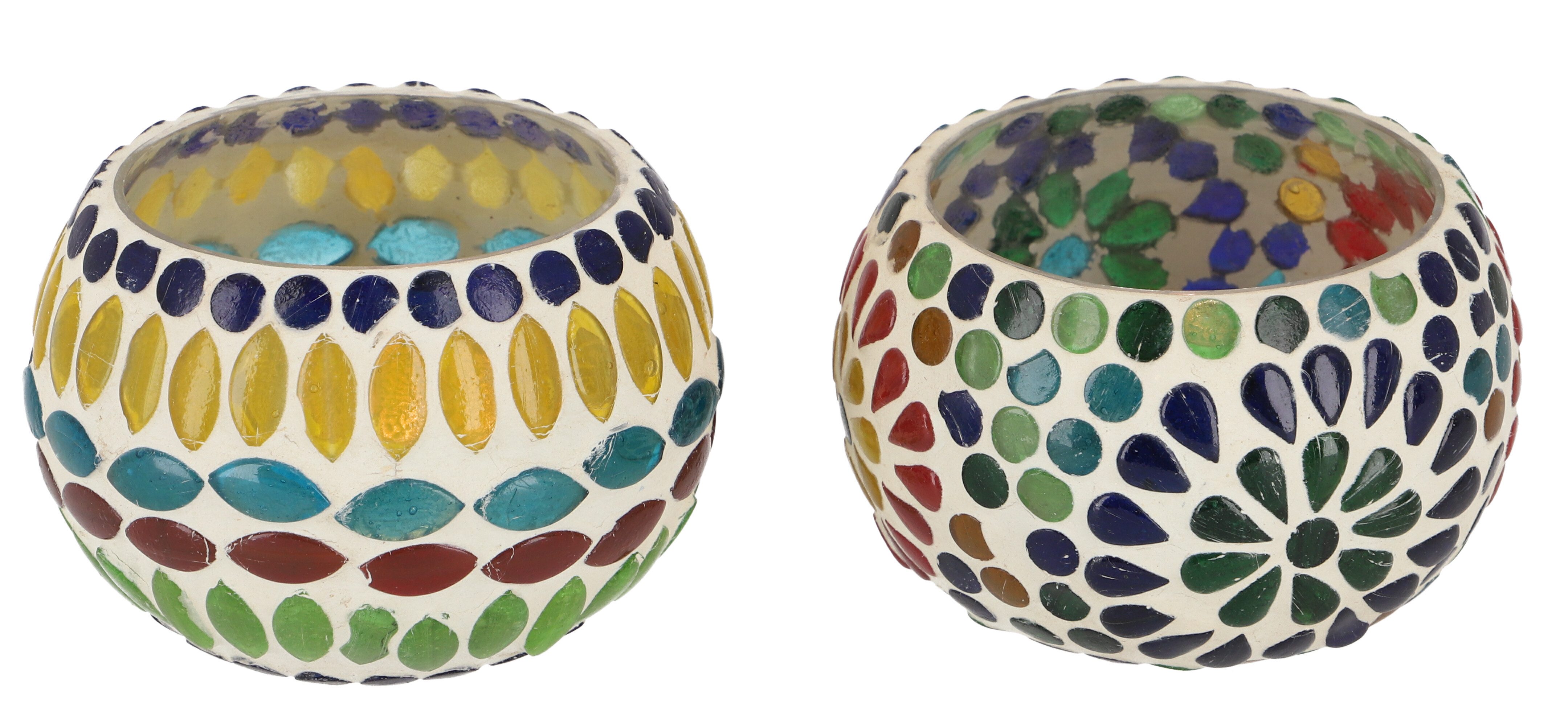 Guru-Shop Windlicht 2 handgearbeitete Glas Mosaik Windlichter,.. – Bild 4 von 4