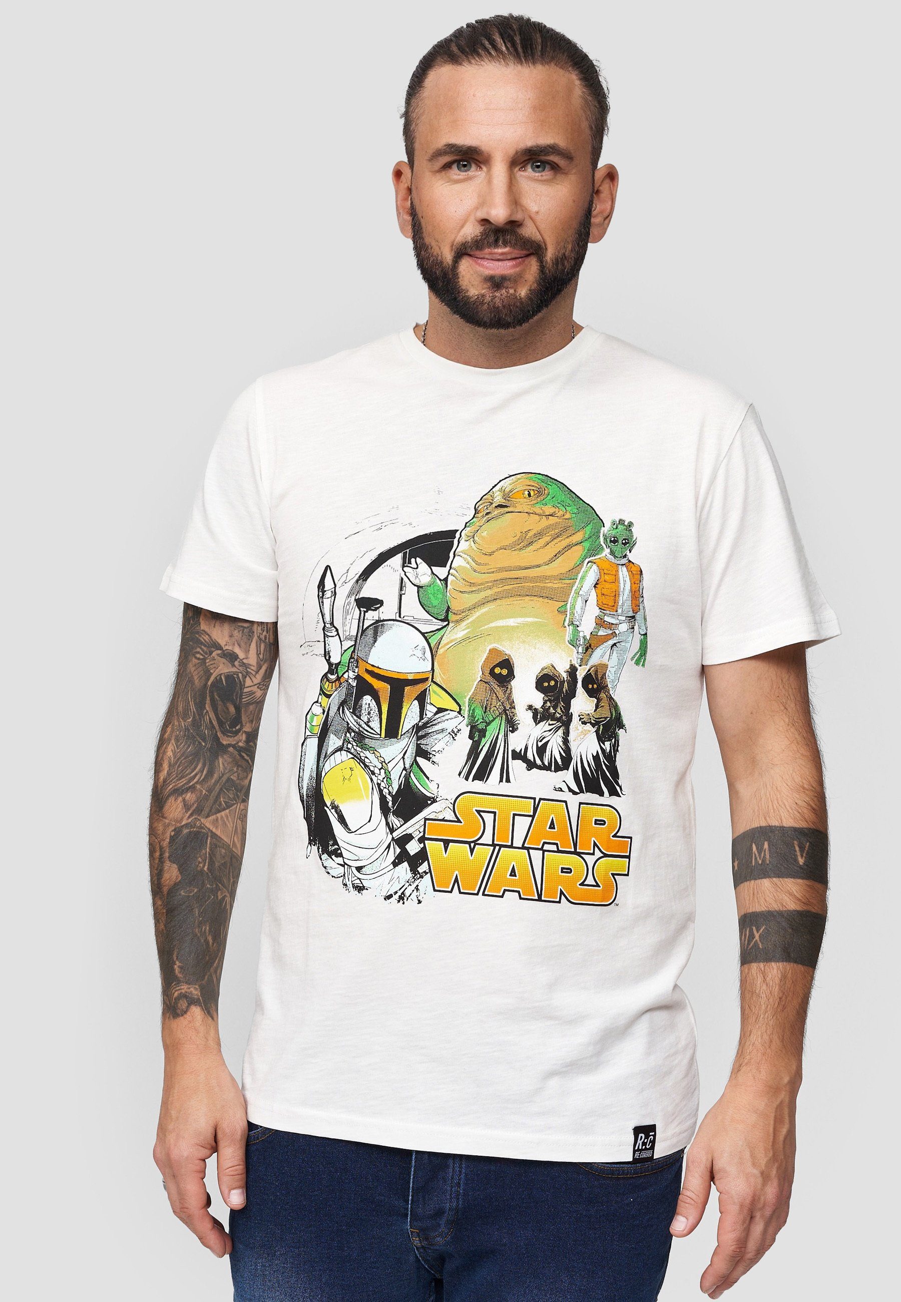 Recovered T-Shirt Star Wars Jaba Group GOTS zertifizierte Bio-Baumwolle