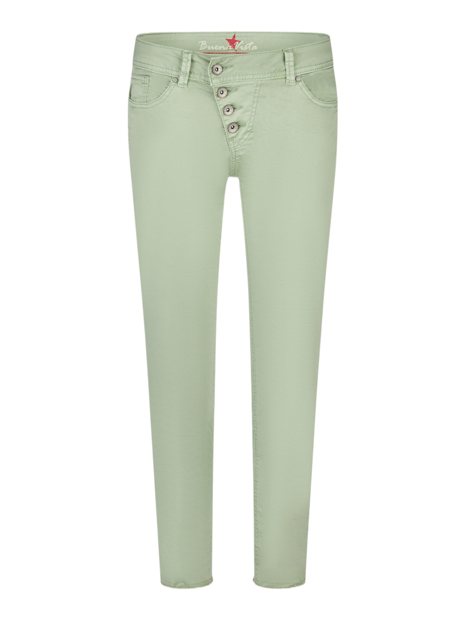 Buena Vista Stoffhose grün,Casual,Baumwolle,Unifarben,Slim Fit,Mittel