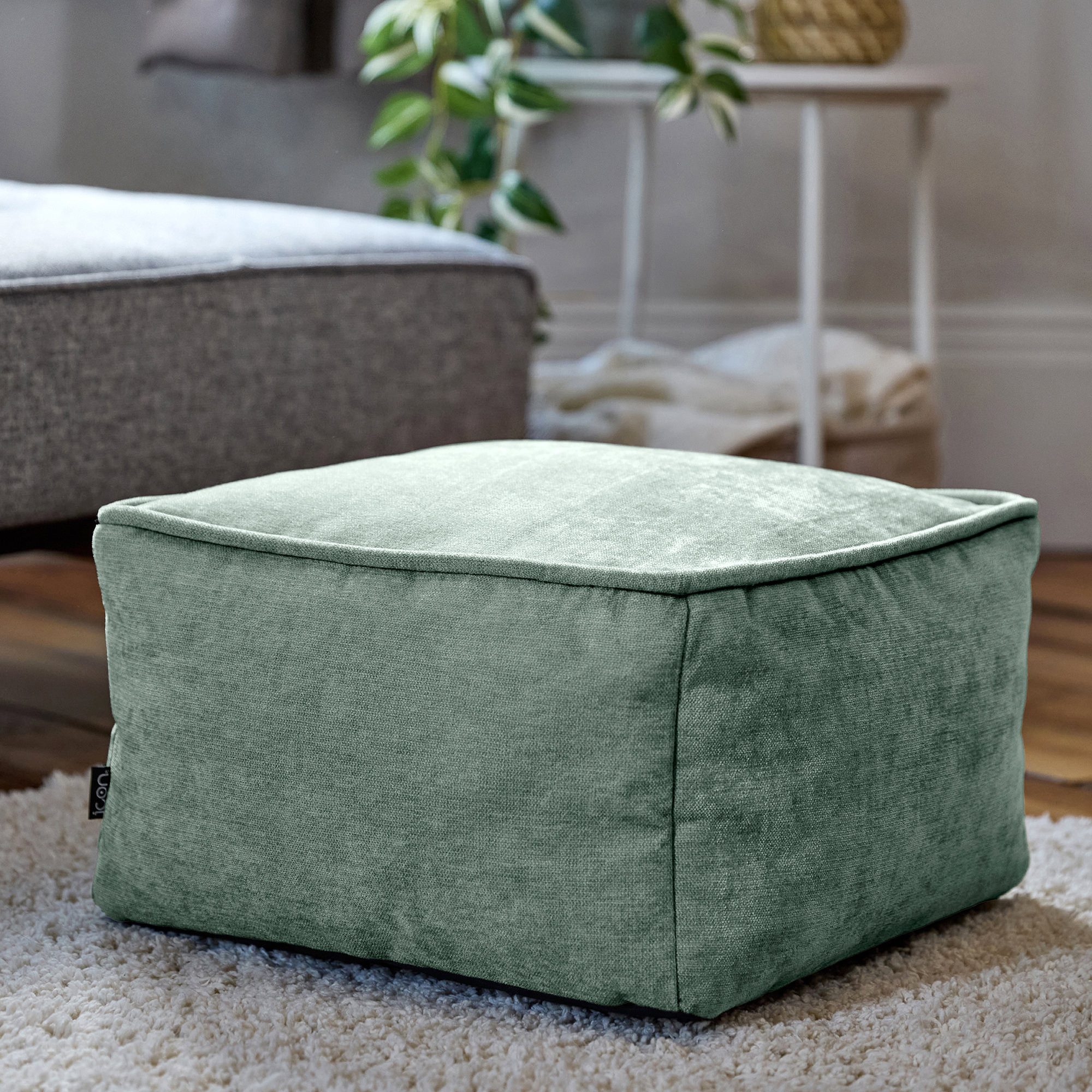 icon Pouf aus Chenille „Amara“ mit Füllung