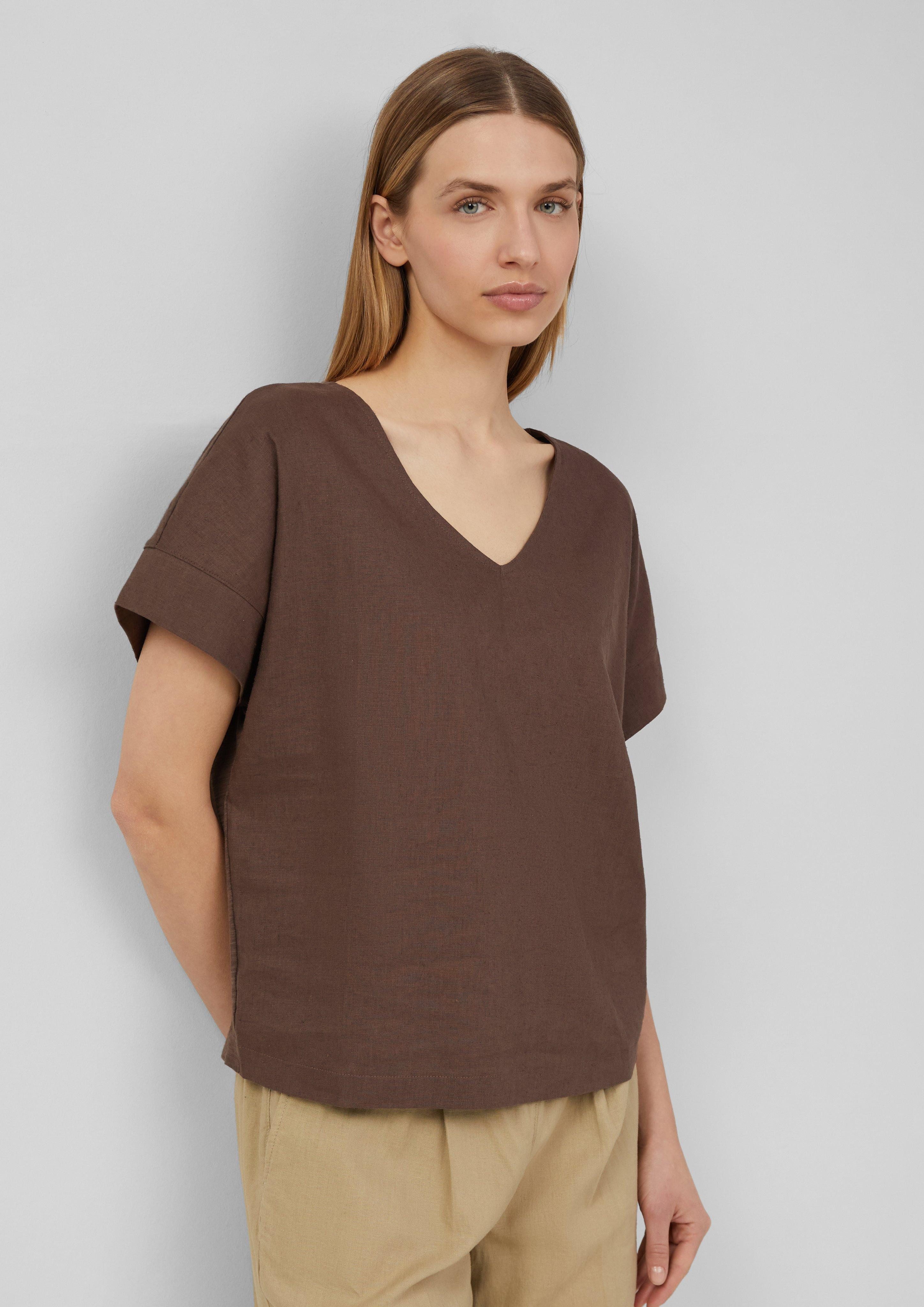 s.Oliver Shirttop T-Shirt im Fabricmix mit günstig online kaufen