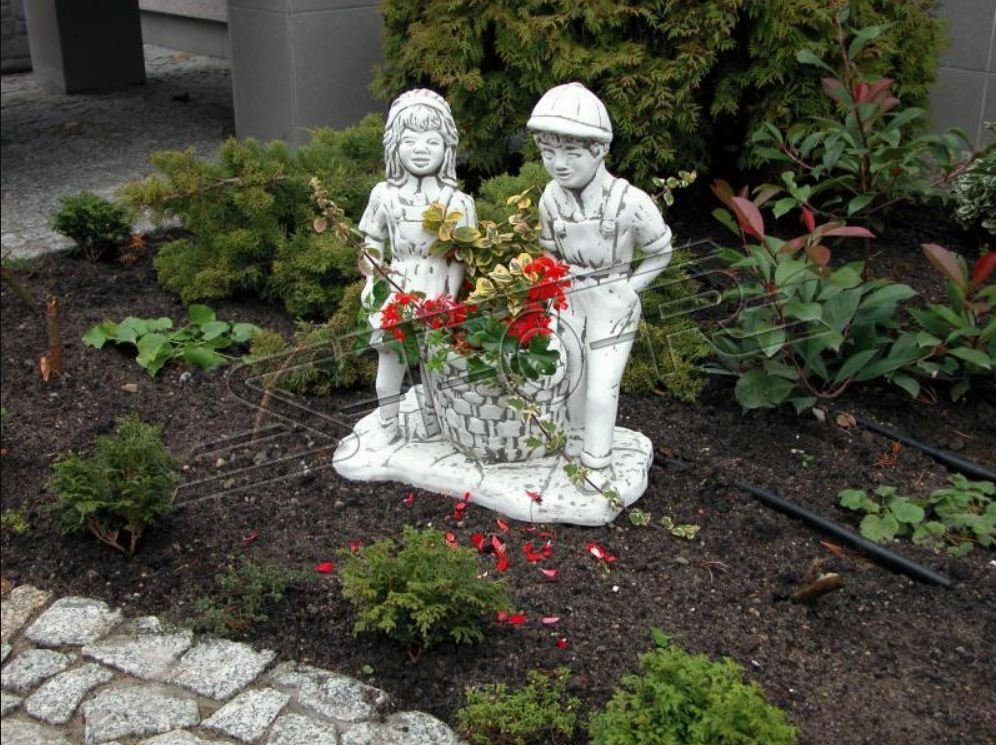 Figur Dekoration Garten Blumenkübel Vasen Skulptur JVmoebel Pflanz Kübel