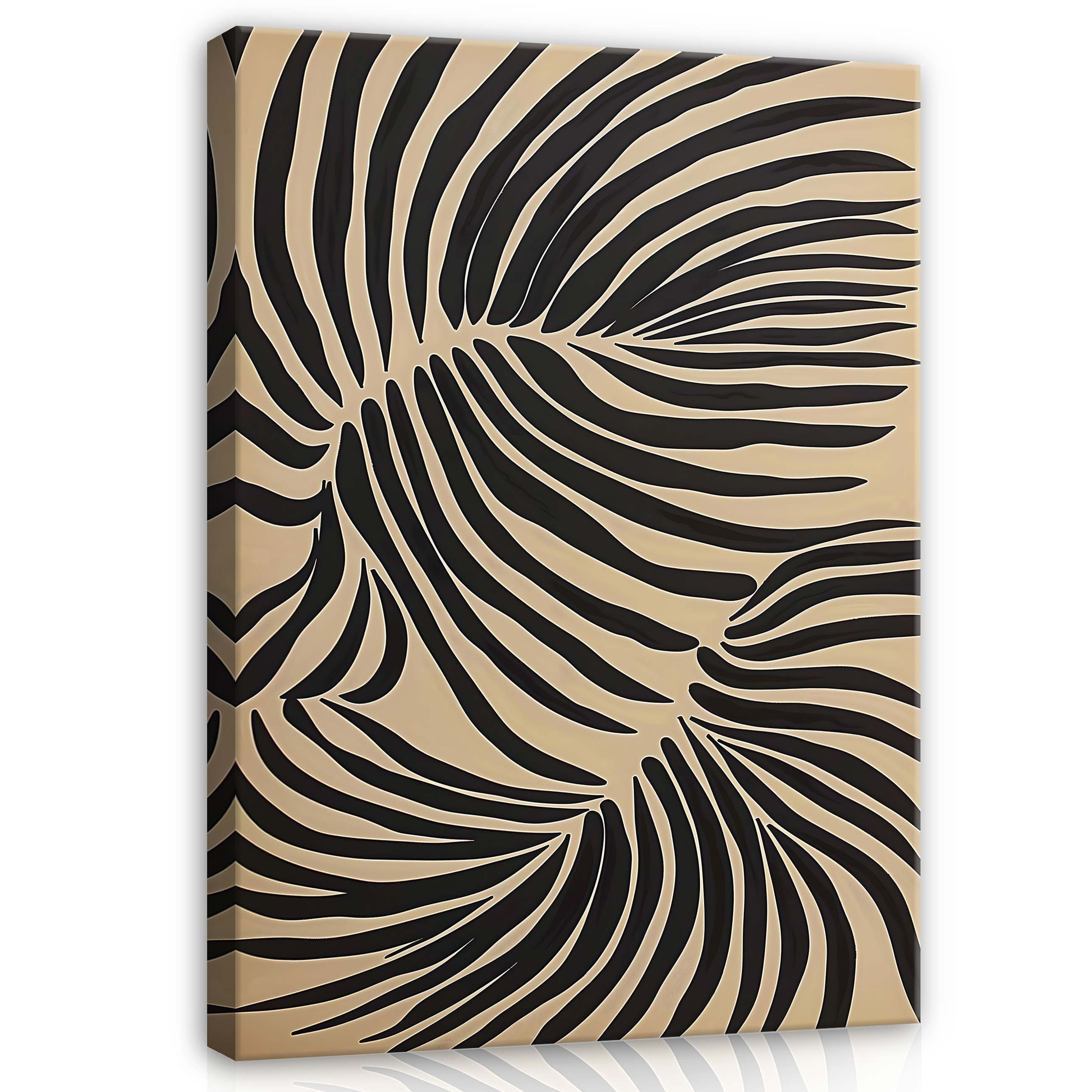 Wallarena Leinwandbild Blätter Boho Beige Wandbild XXL Wand Deko Bilder Mod günstig online kaufen