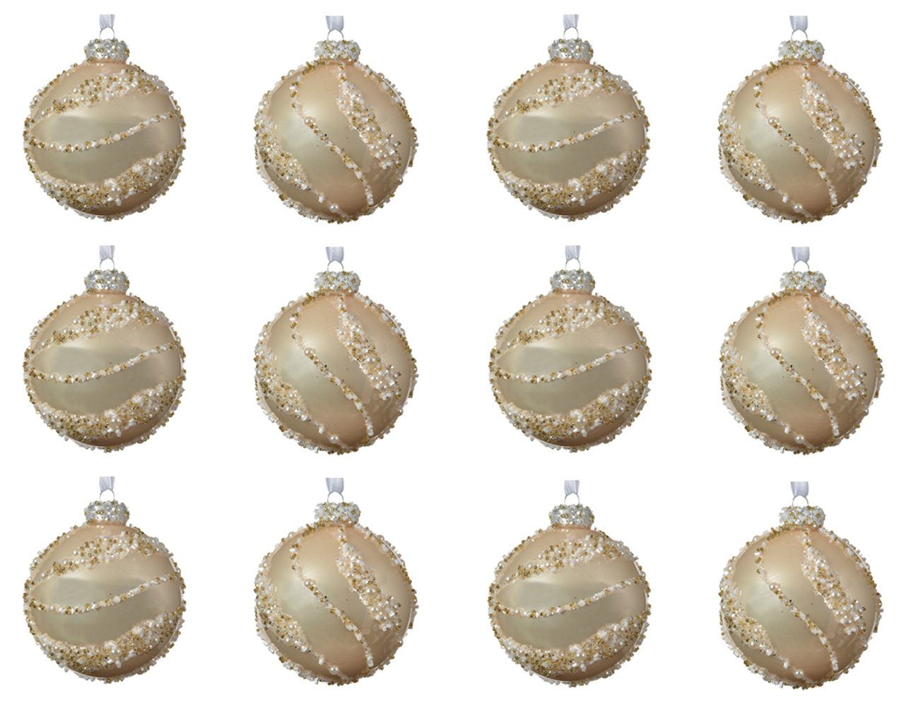 Decoris season decorations Weihnachtsbaumkugel, Weihnachtskugeln Glas