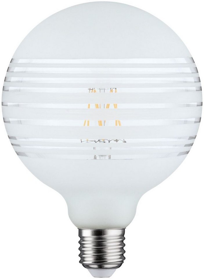 Paulmann »Globe 125mm Ringspiegel Weiß matt liniert« LED-Leuchtmittel, E27, 1 Stück, Warmweiß-HomeTrends