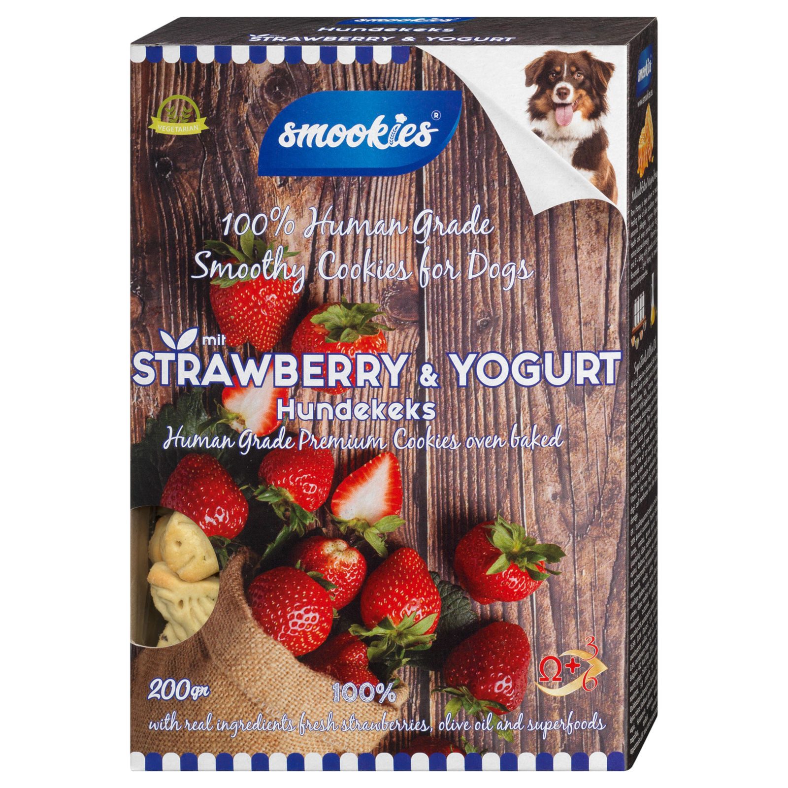 smookies Erdbeere & Joghurt, 200g, ein Keks, den Hunde lieben!, Snack für: Hunde