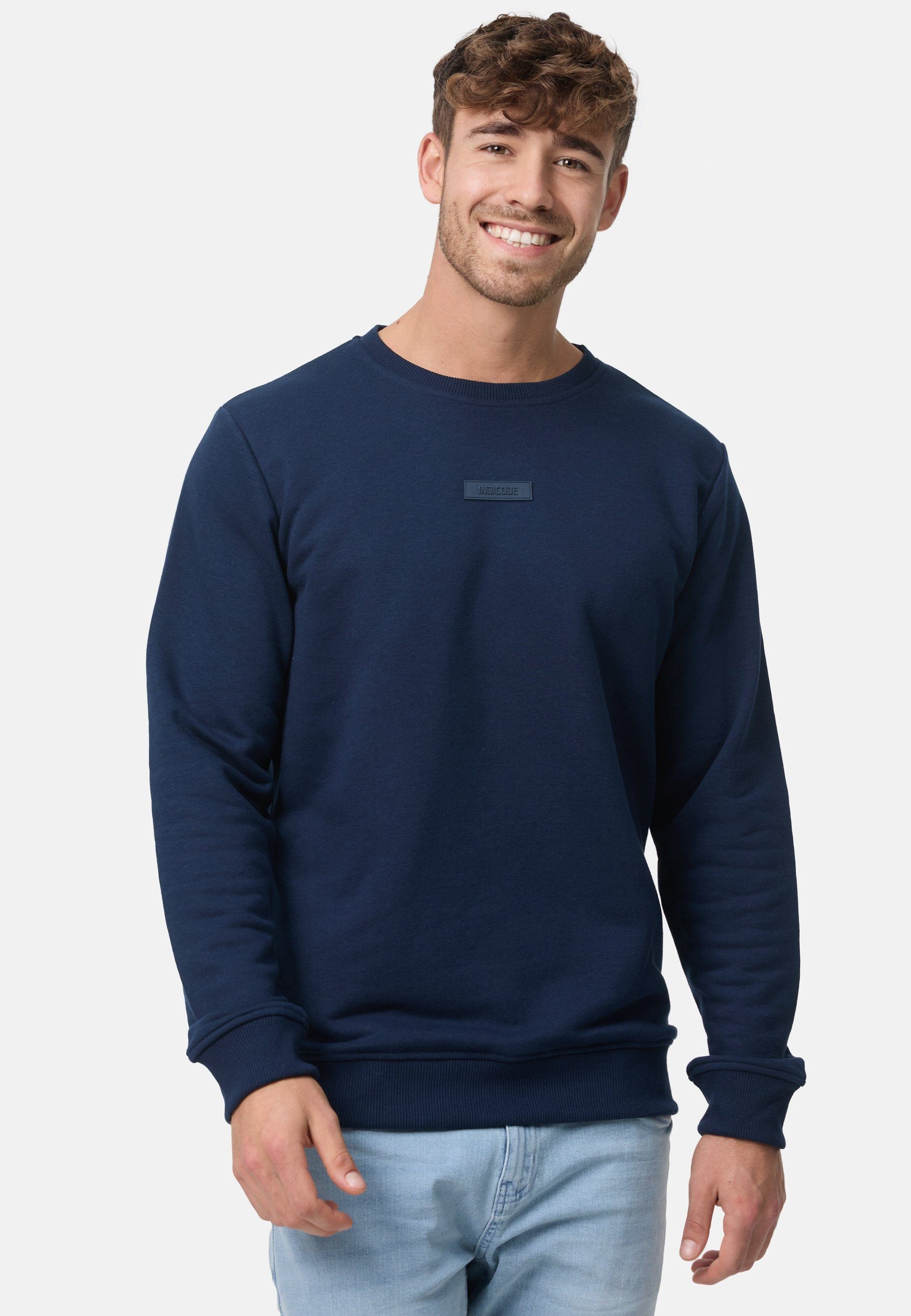 Indicode Navy Sweater Baxter