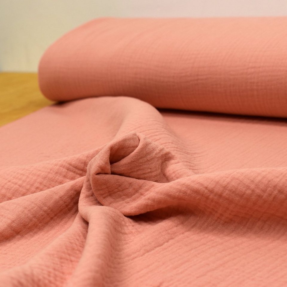 Thumbnail - MAGAM-Stoffe Stoff "Greta", Musselin Stoff Double Gauze uni 100% Baumwolle ÖKO-TEX Meterware 50cm