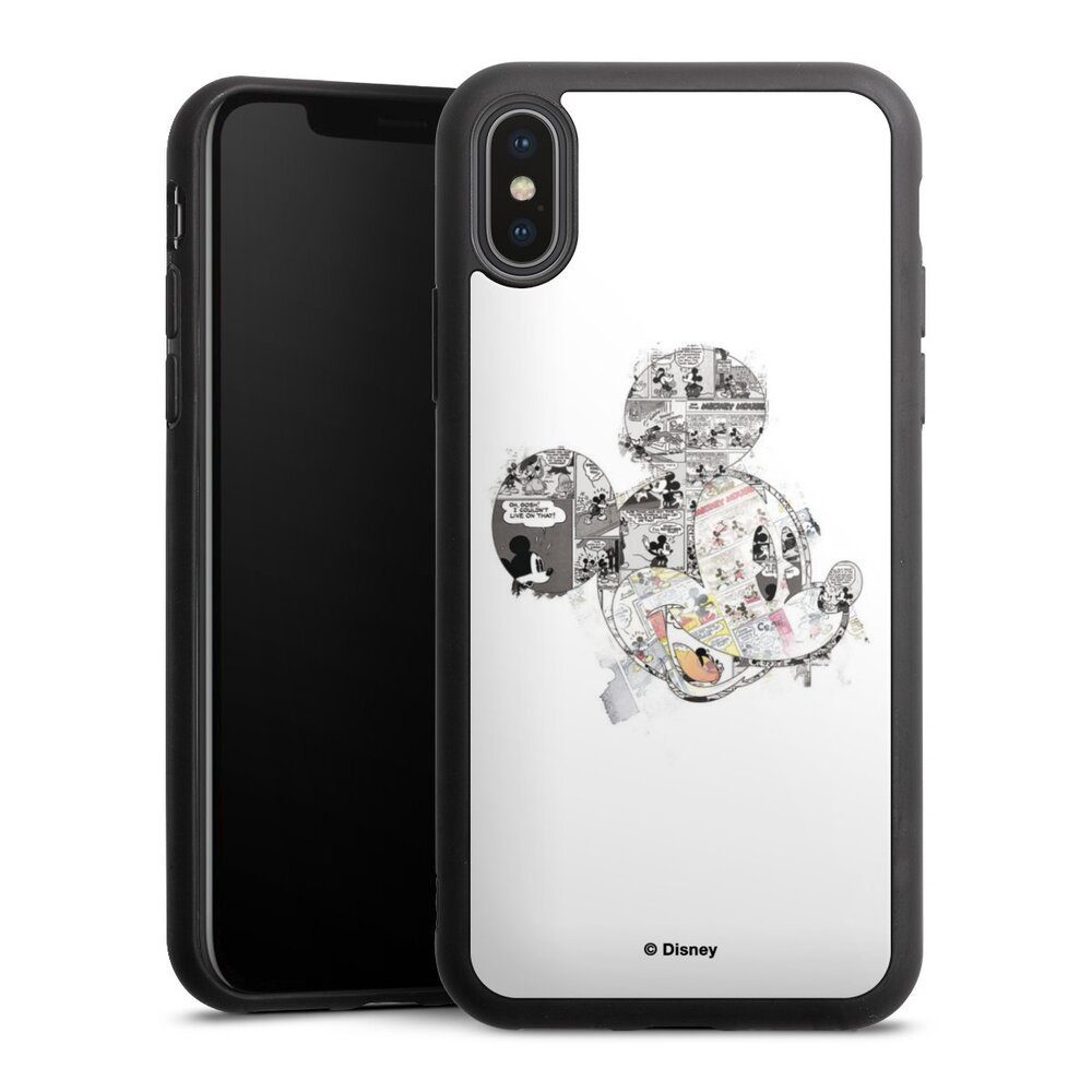 DeinDesign Handyhülle Mickey Mouse Offizielles Lizenzprodukt Disney Mickey Mouse - Collage, Apple iPhone X Gallery Case Glas Hülle Schutzhülle 9H Gehärtetes Glas