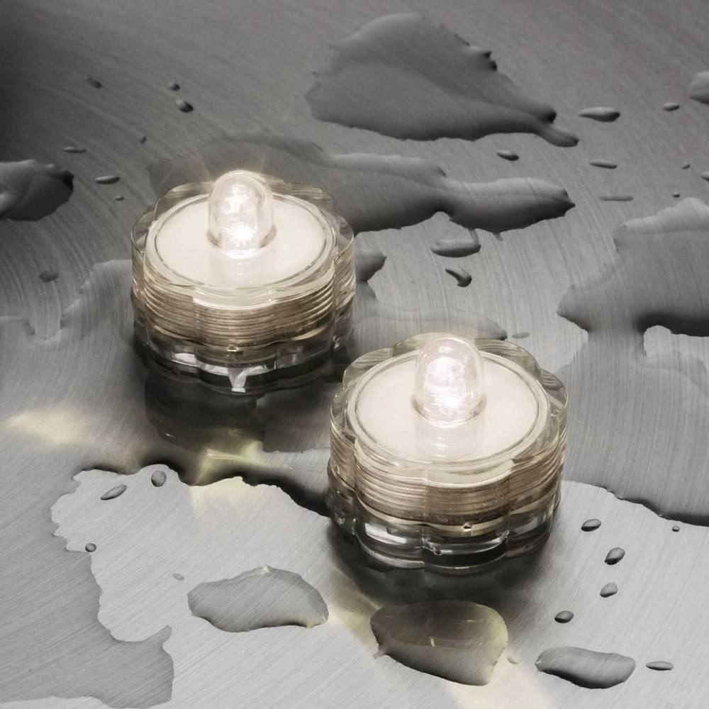 XMAS KING Teelicht 06782 LED-Teelicht 2er Set warmweiß Wasserdicht Batterie außen innen