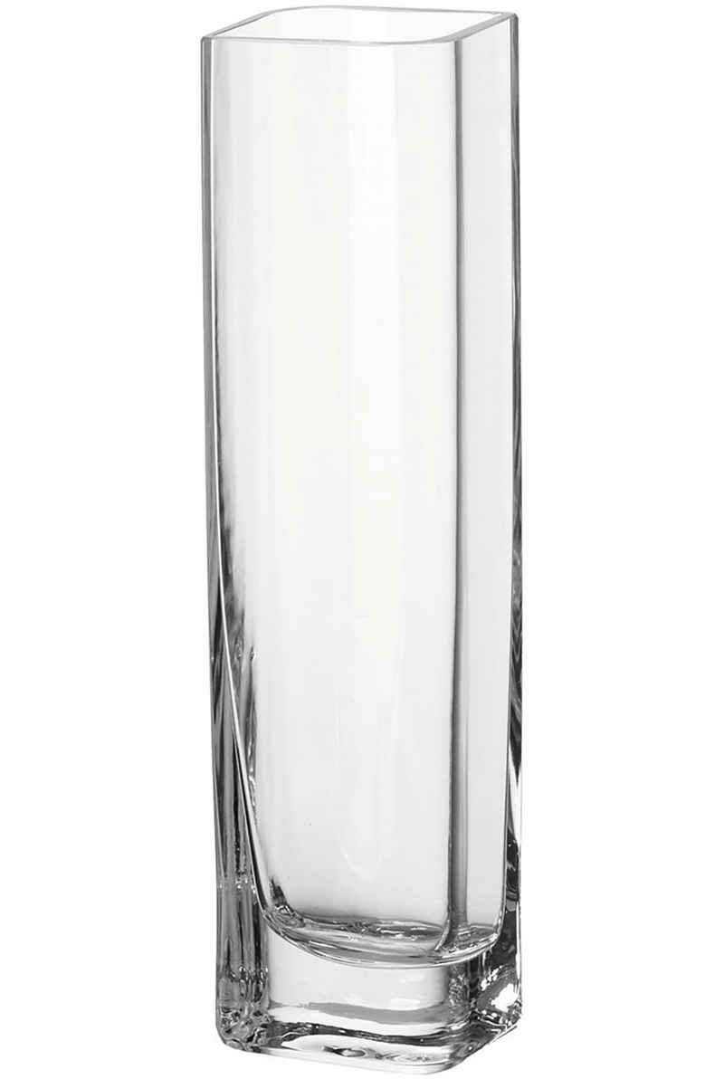 LEONARDO Tischvase Dekovase LUCCA, aus Glas, handgefertigt (1 St), rechteckig, spülmaschinenfest