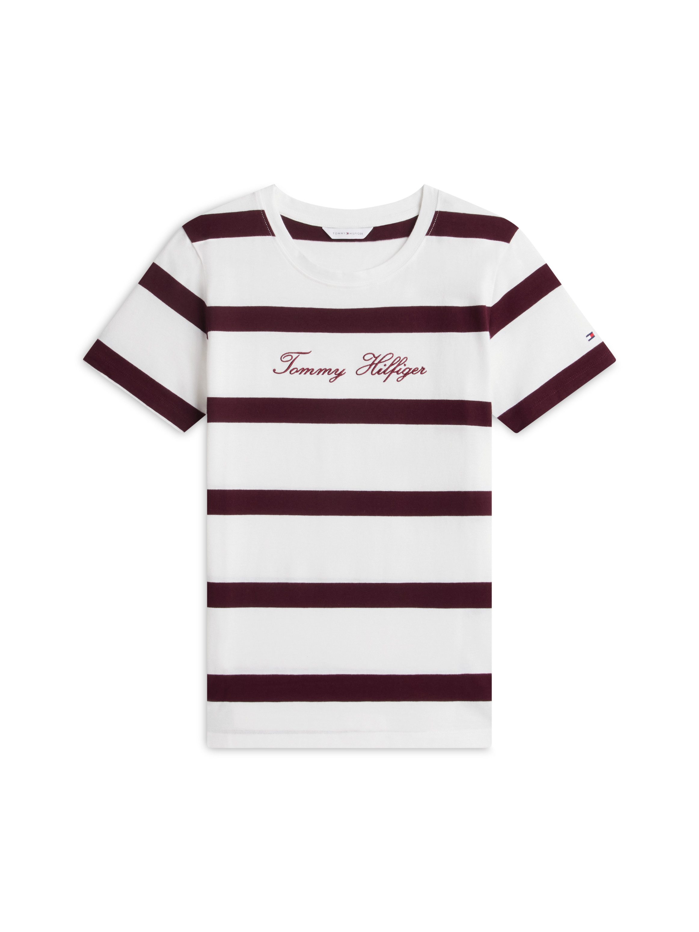 Tommy Hilfiger Kurzarmshirt SCRIPT REG C-NK SS T-SHIRT Baumwolle