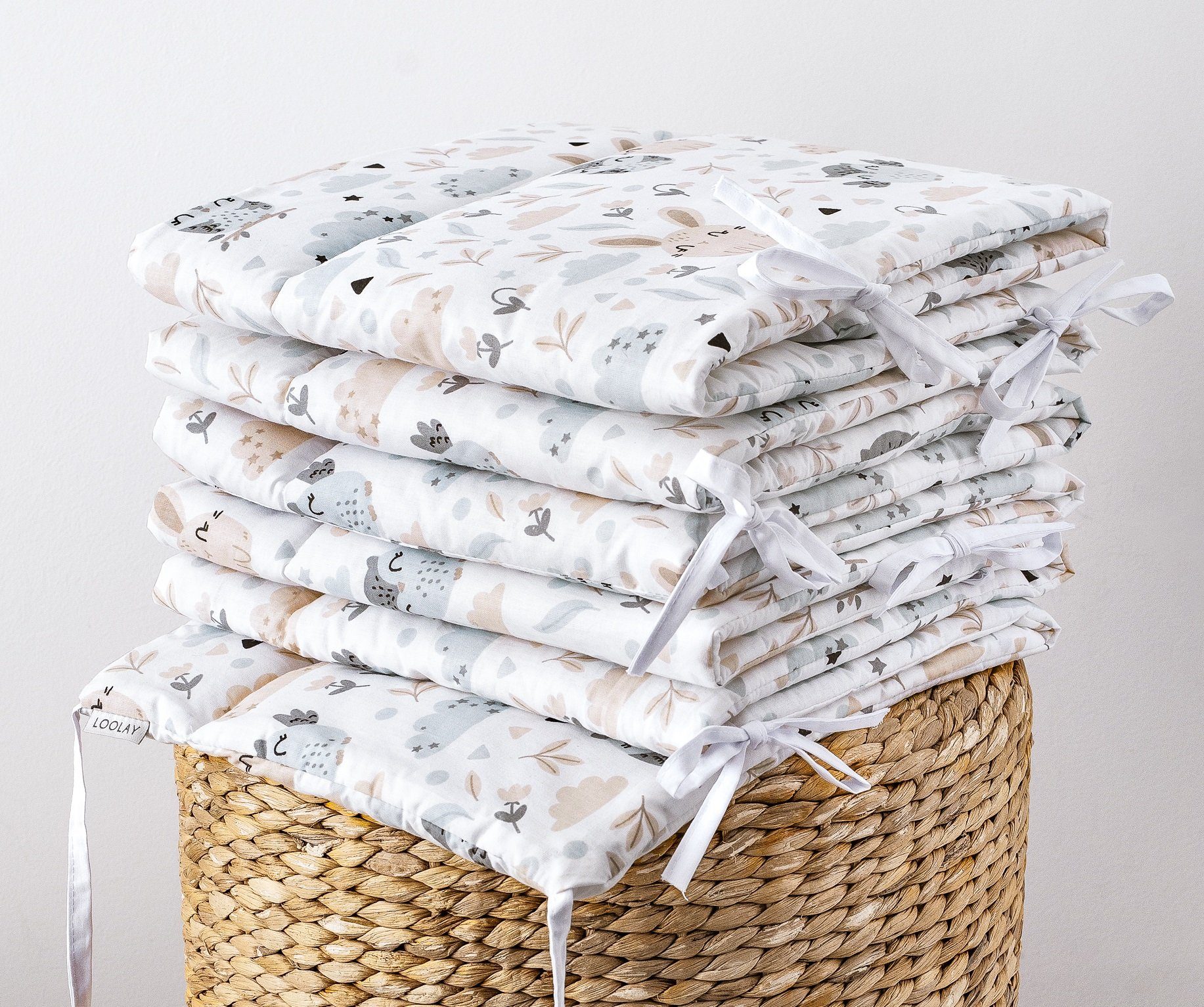 Loolay Bettnestchen HASE Beige Bettumrandung 420, 360, 210, 180 x 30cm Baum günstig online kaufen