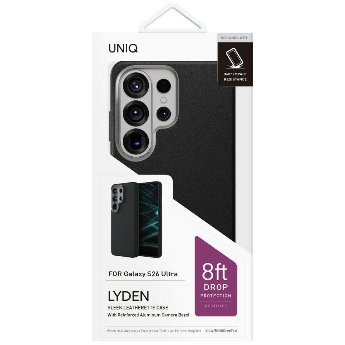 UNIQ Handyhülle Lyden Magclick Ladecase für Samsung Galaxy S26 Ultra Schwarz 6,9 Zoll, 12N-Magnete sorgen für besonders festen Halt