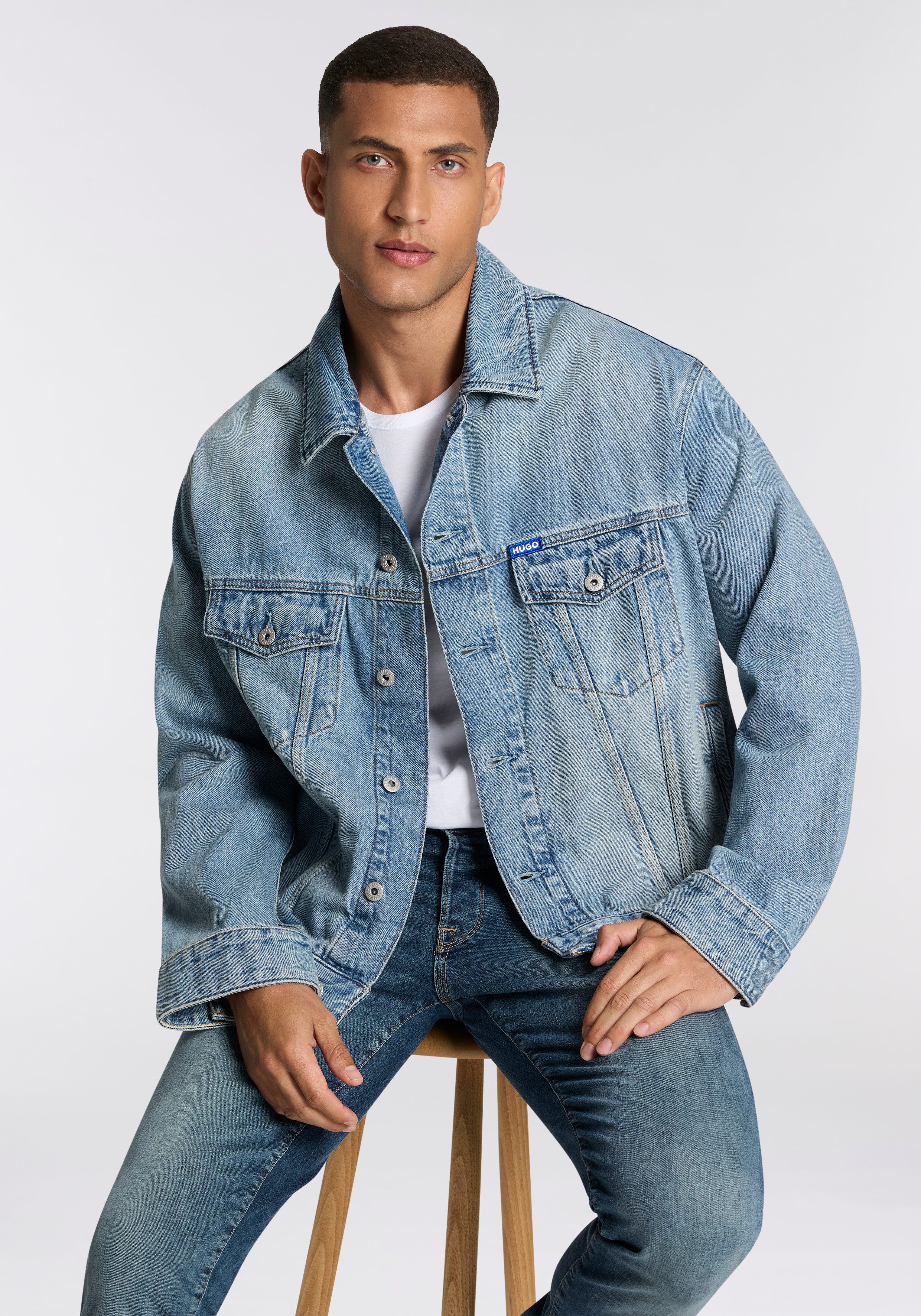 HUGO Blue Jeansjacke Kirkby loose fit, günstig online kaufen