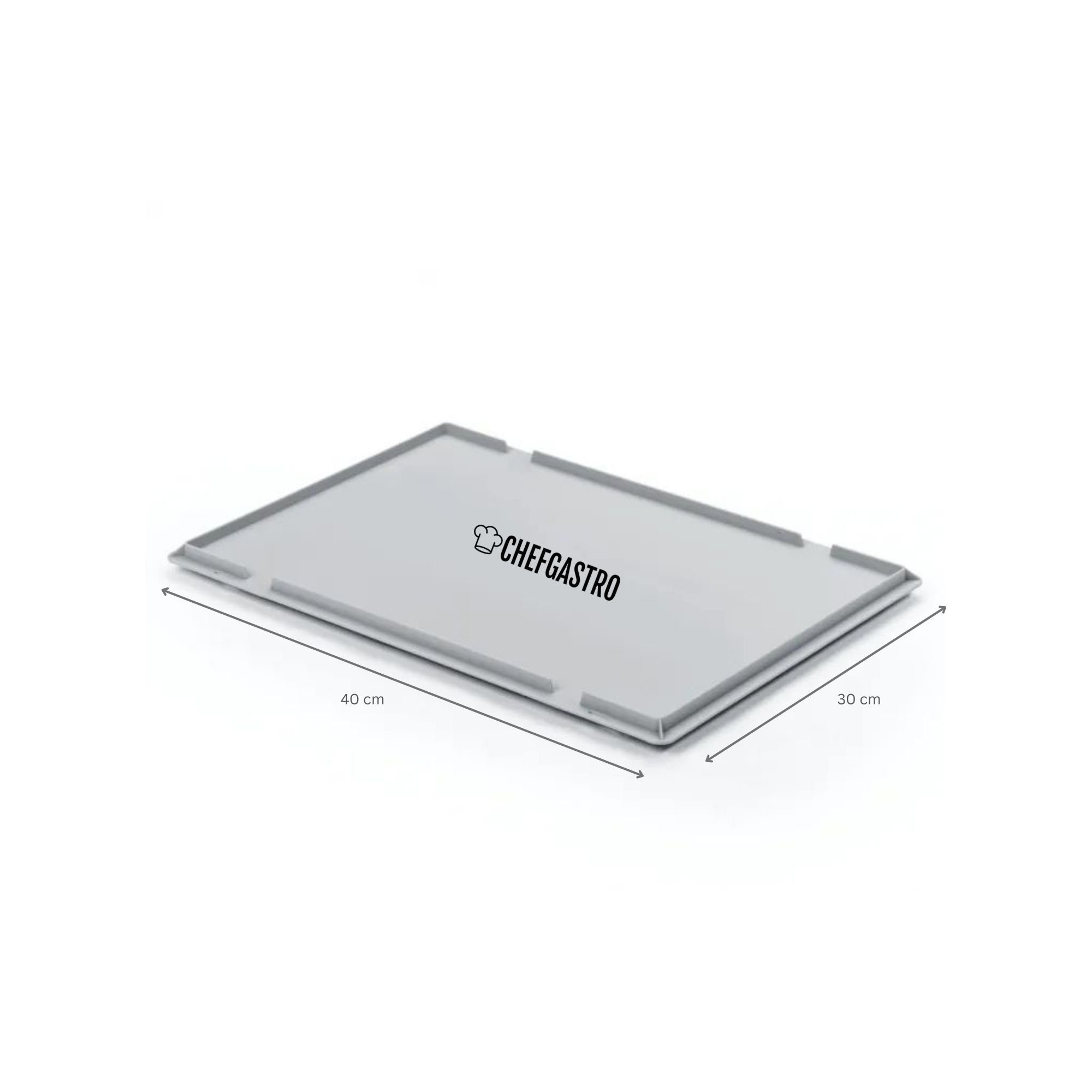 CHEFGASTRO® Stapelbox Pizzaballenbox, /ohne Deckel, 8,5x30x40cm, 9L, Teigwanne für Pizzateig