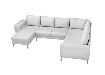 Stylefy Wohnlandschaft Apollo, Sofa, U-Form, Wellenfederung