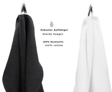Betz Handtuch Set 12 TLG. Handtuch Set BERLIN Farbe graphit - weiß, 100% Baumwolle (12 Teile, 12-St)