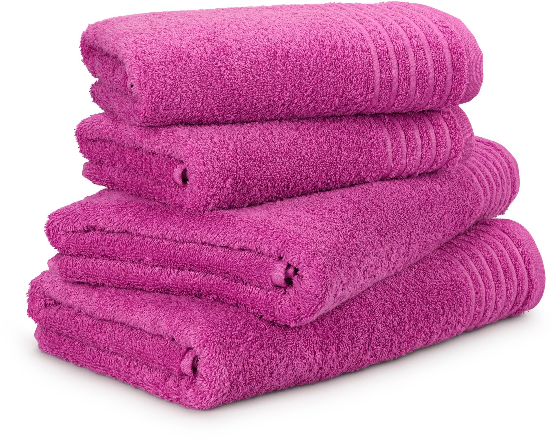 Möve Handtuch Set New Classic, Walkfrottier (4-St), 2x Hand- und 2x Duschtücher, 100% bester Baumwolle (480 g/m)