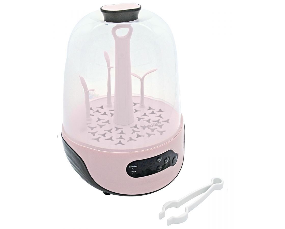 Kikkaboo Dampfsterilisator Sterilisator, Trockner, praktisch, Flaschen 6 für Touchscreen-Display, pink