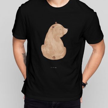Mr. & Mrs. Panda T-Shirt Bär Schulterblick - Schwarz - Geschenk, Bären, Teddy, Bärenliebe, Wel (1-tlg)