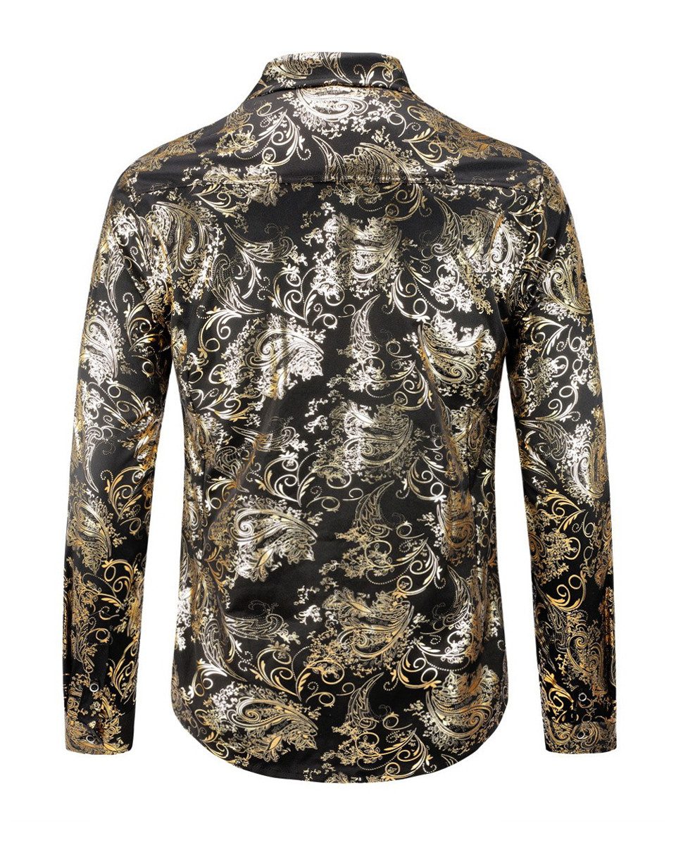 Allthemen Langarmhemd Herren Jacquard Freizeithemd für günstig online kaufen