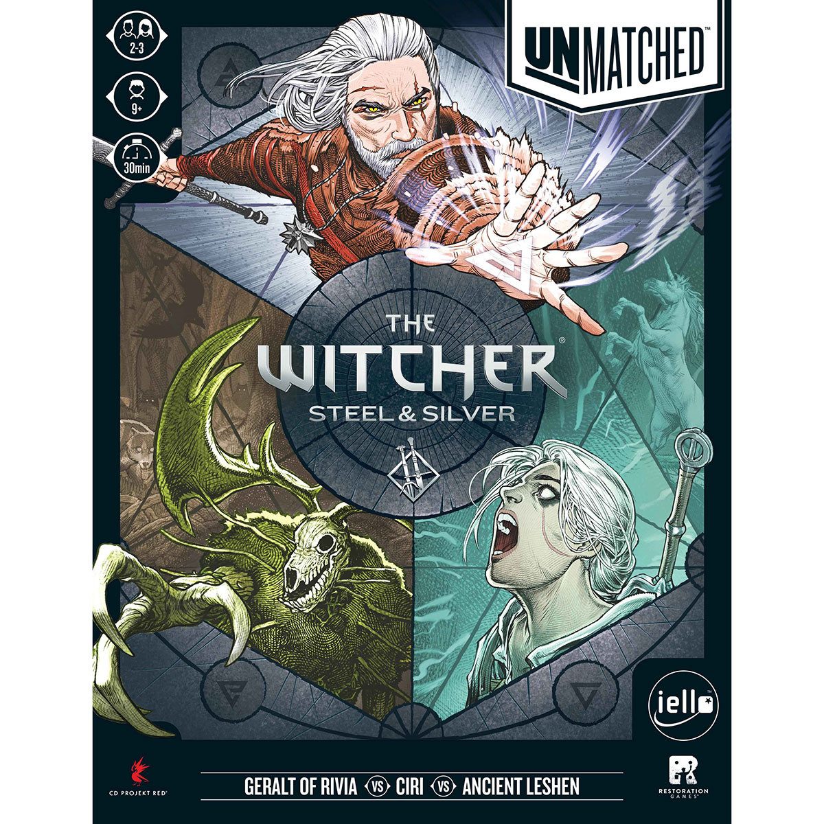 Restoration Games Spiel Unmatched: The Witcher – Steel & Silver (EN) - Fantasy Game