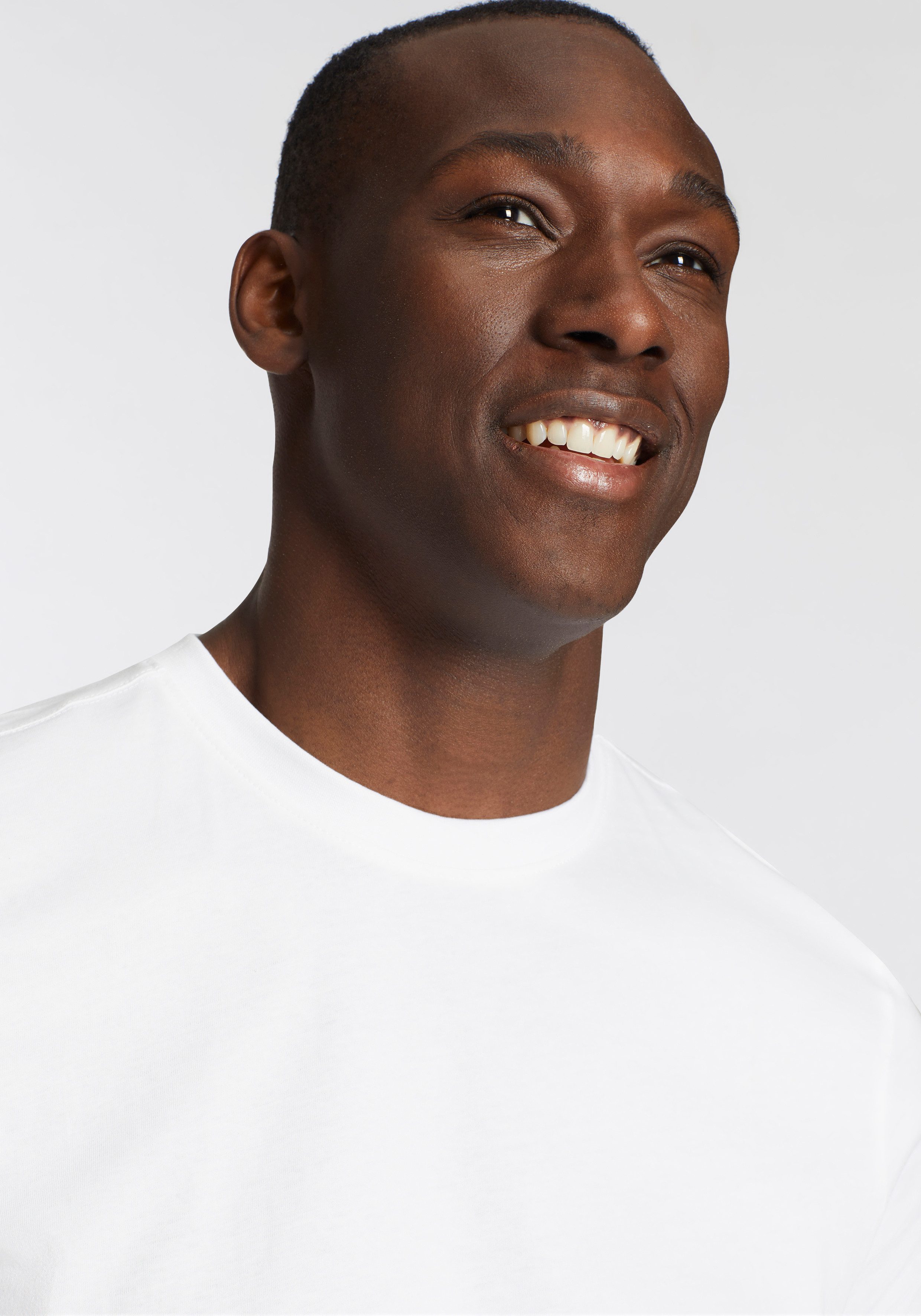 Man's World T-Shirt neue Farben! Preis-Leistungs Bestseller! Auch in Großen Größen (3er-Pack) aus Baumwolle, angenehmer Tragekomfort, hochwertige Verarbeitung – Bild 5 von 5