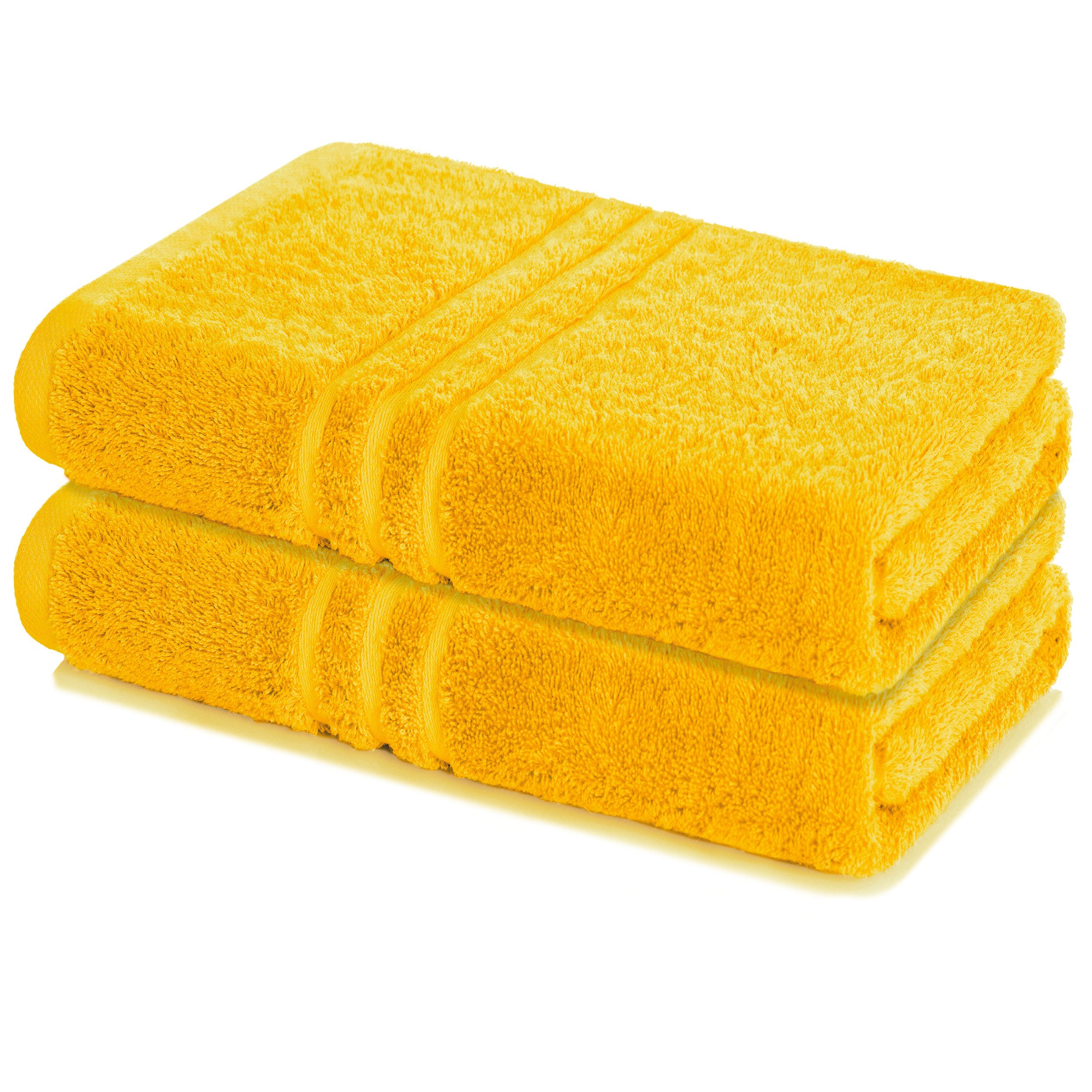 Lavea Badetuch Elena 2er Set Badetücher 100x150 cm, 500 g/m² Frottier, weich & saugstark, pflegeleicht