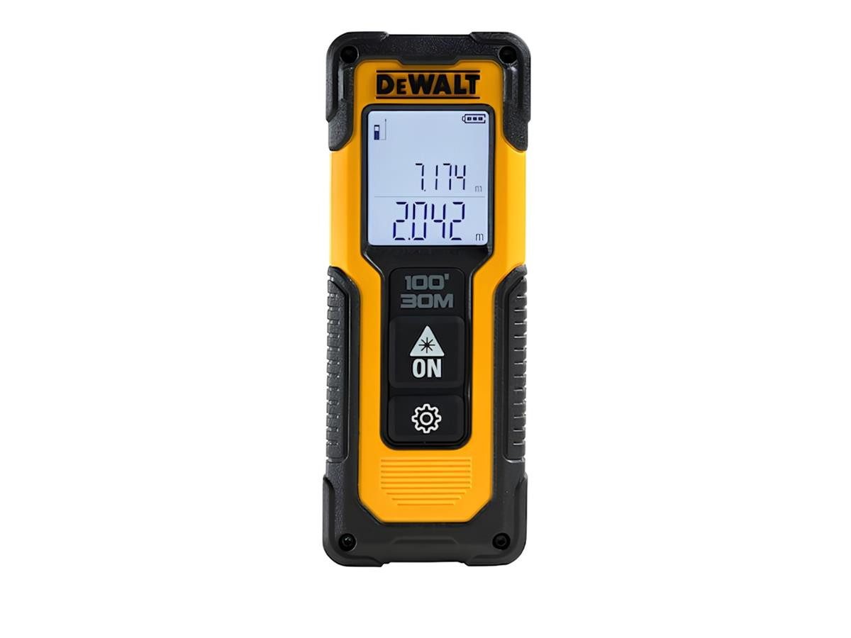 DeWalt Entfernungsmesser bis 30m, Batteriebetrieben, Abweichung von max. +/- 3 mm auf 10 m